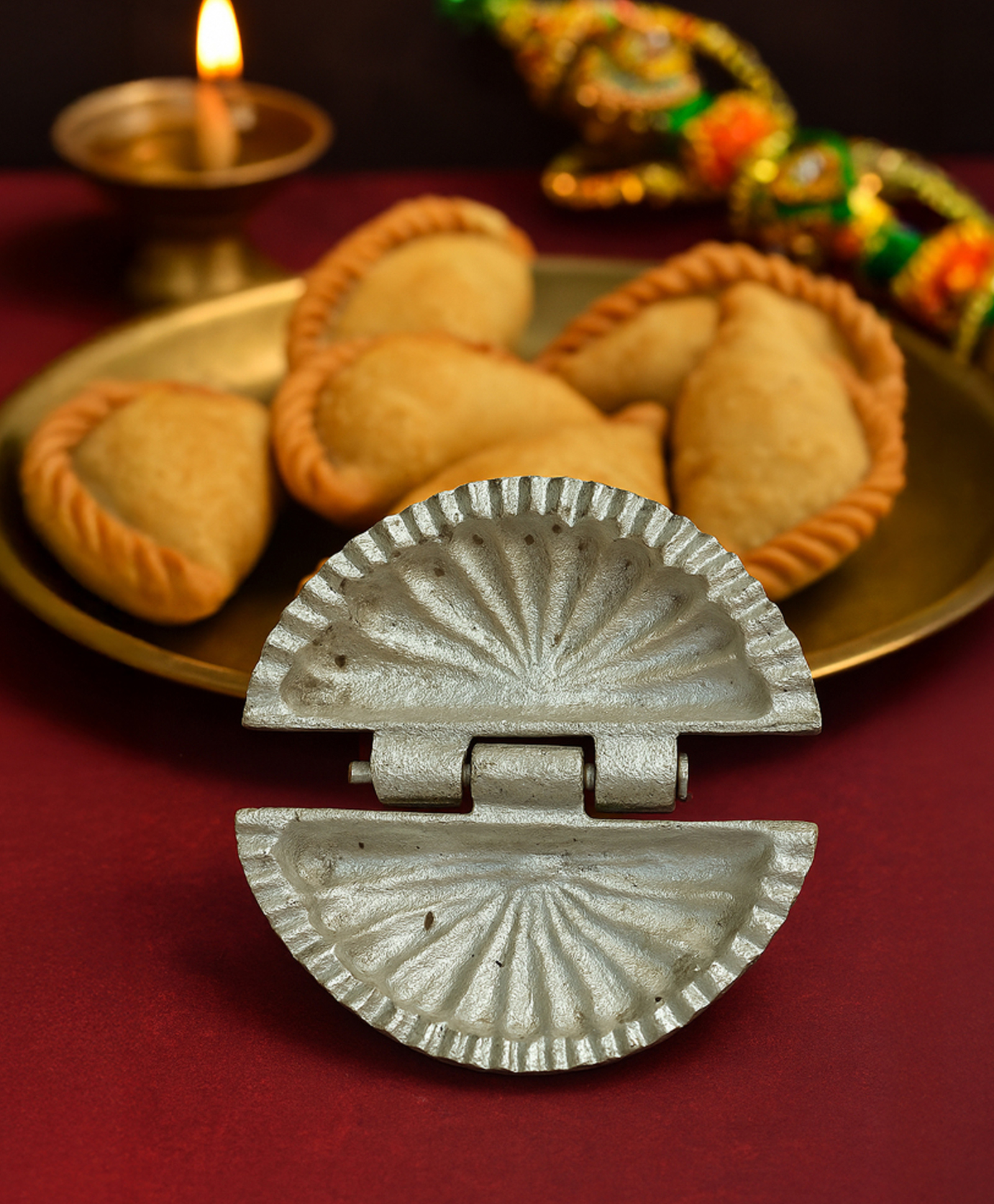 HAZEL Aluminum Gujiya Karanji Maker | Gujiya Press Mould for Snacks, Dumplings, Momos & Pastry Making-picture-49