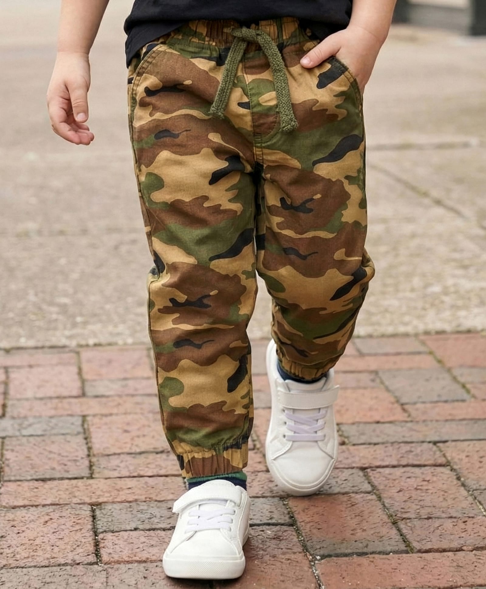 Babyhug Cotton Woven Full Length Trouser Pant With Camouflage Print - Multicolour-picture-23