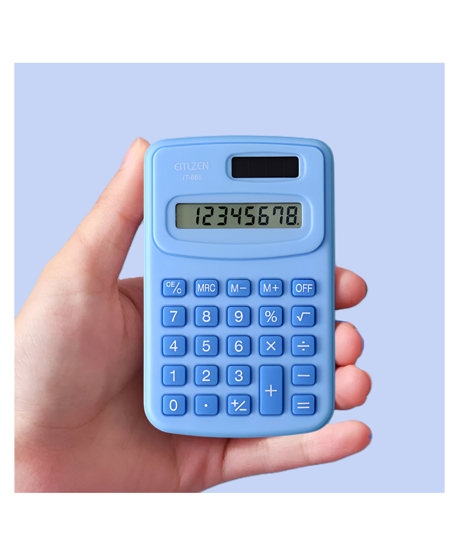 SYGA Calculator Mini 8-Digit Electronic - Blue-picture-12