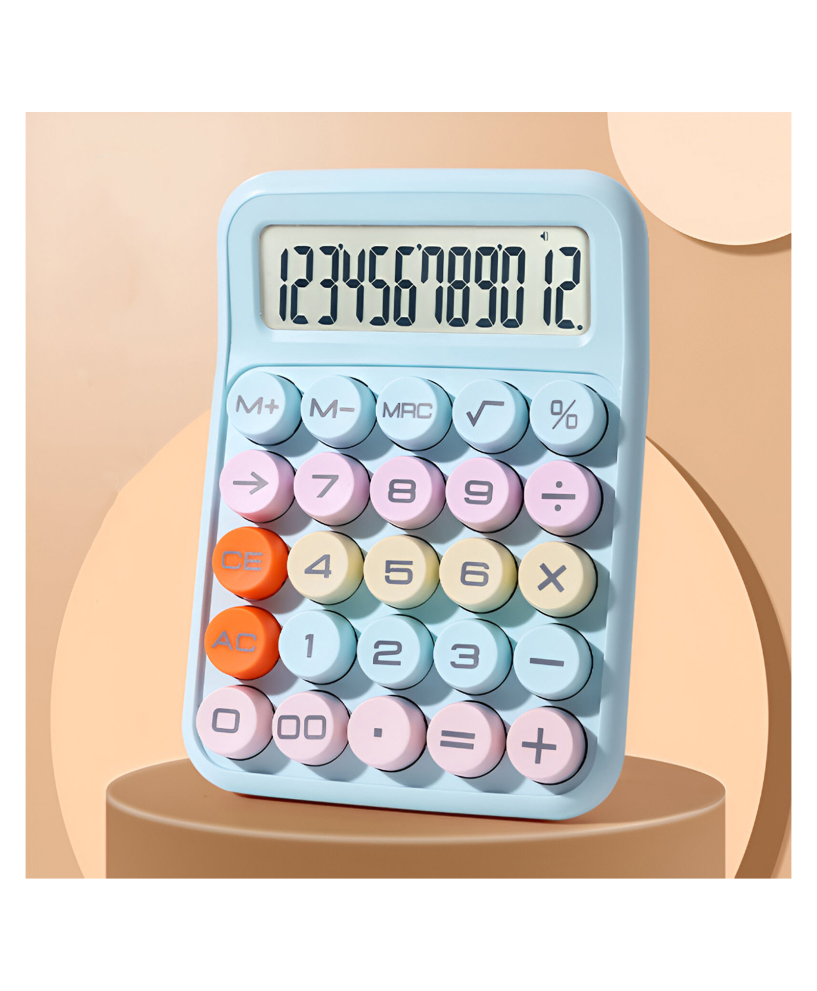 SYGA 12-Digit Extra Large Display Candy Color Calculator - Sky Blue-image-45