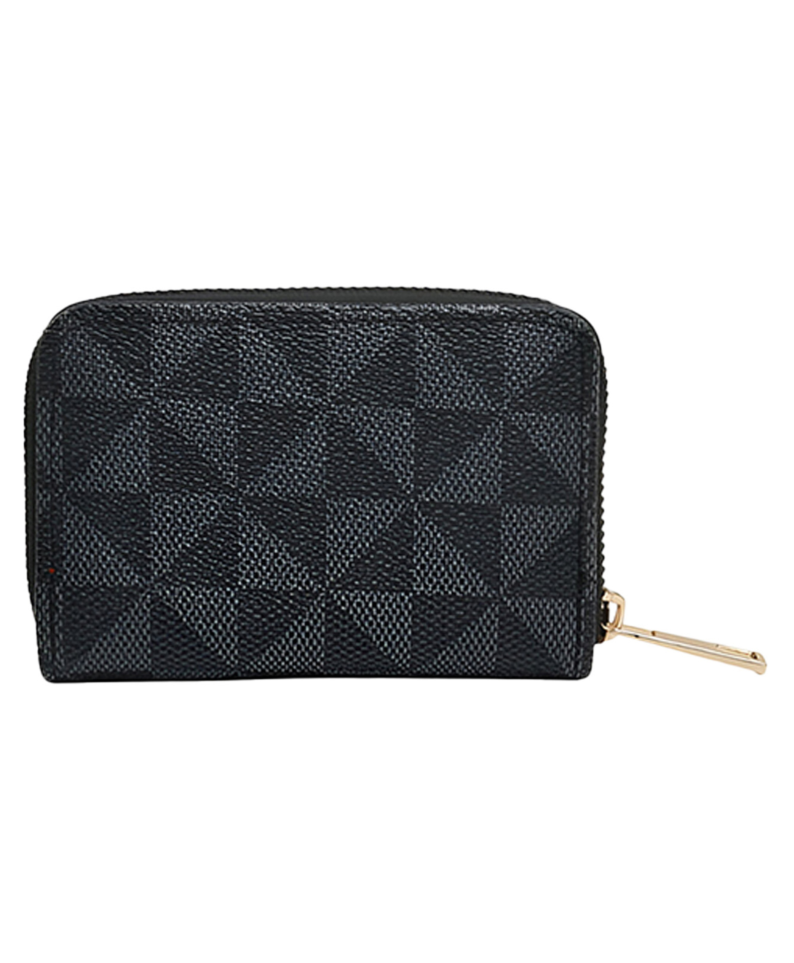 SYGA Women's Compact Geometric Pattern Zipper Wallet Stylish Card & Coin Purse with Secure Closure(Black)-image-23