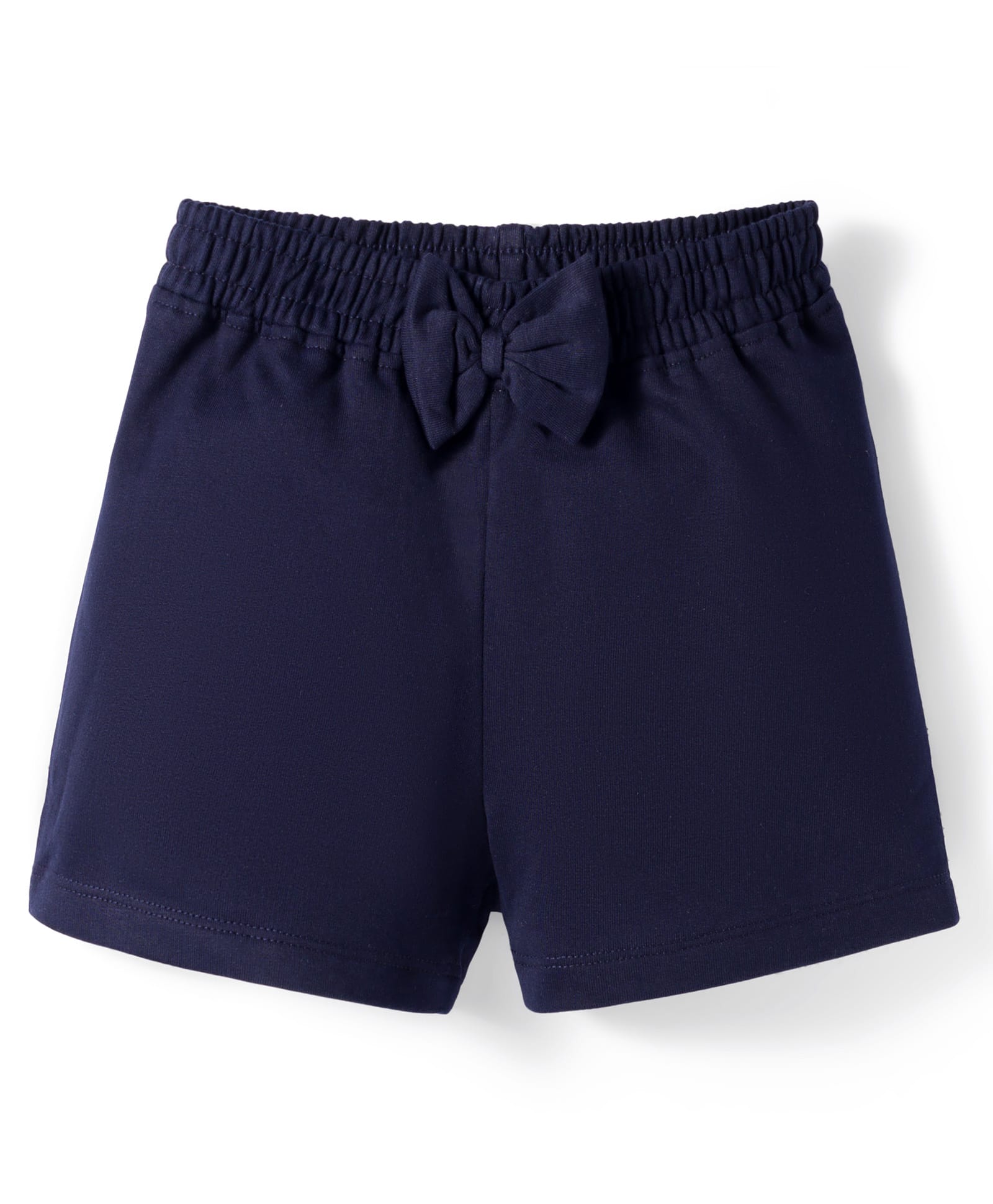Kookie Kids India Looper Knit Above Knee Length Solid Colour Short - Navy Blue-picture-32
