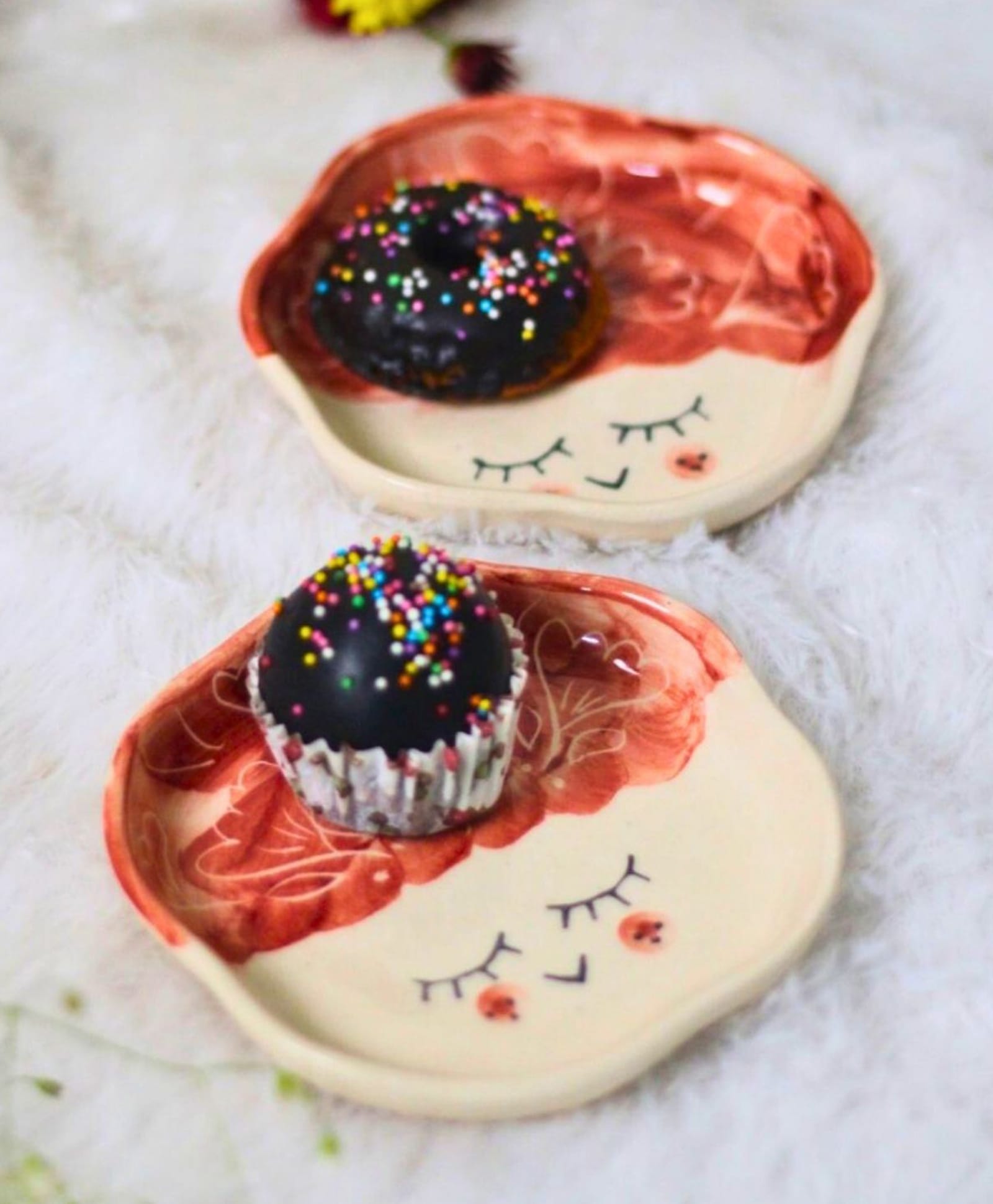 WEAVING HOMES Tweety Handmade Dessert Plate with Beautiful White Color Dinnerware Piece-image-30