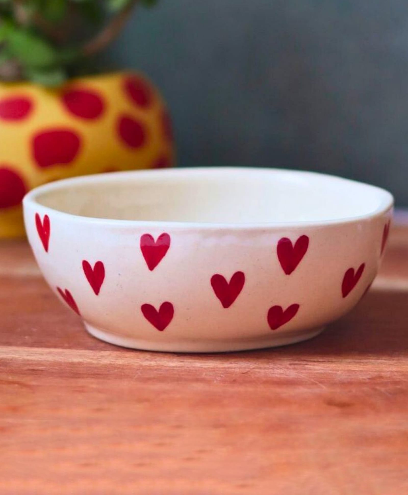 WEAVING HOMES All Heart Bowl with Beautiful Red Color Dinnerware Piece-image-16