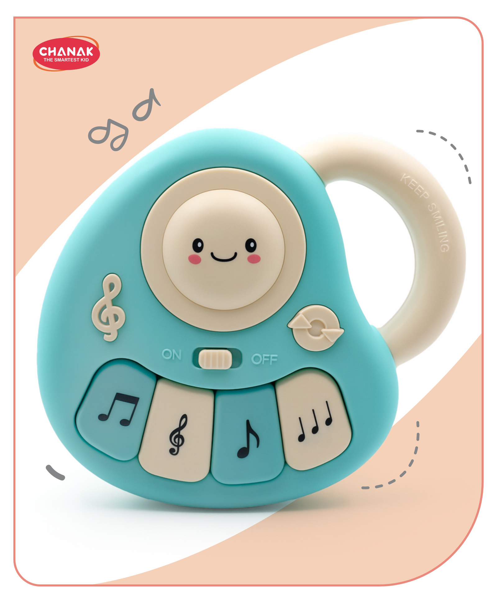 Aditi Toys Baby Piano Musical Infant Toy 4 Key Nodes with 31 Music melodies includes Learning numbers & shapes, Flashing Lights Early Learning Baby Tiny Tunes For Boys Girls (Blue/White)-image-49