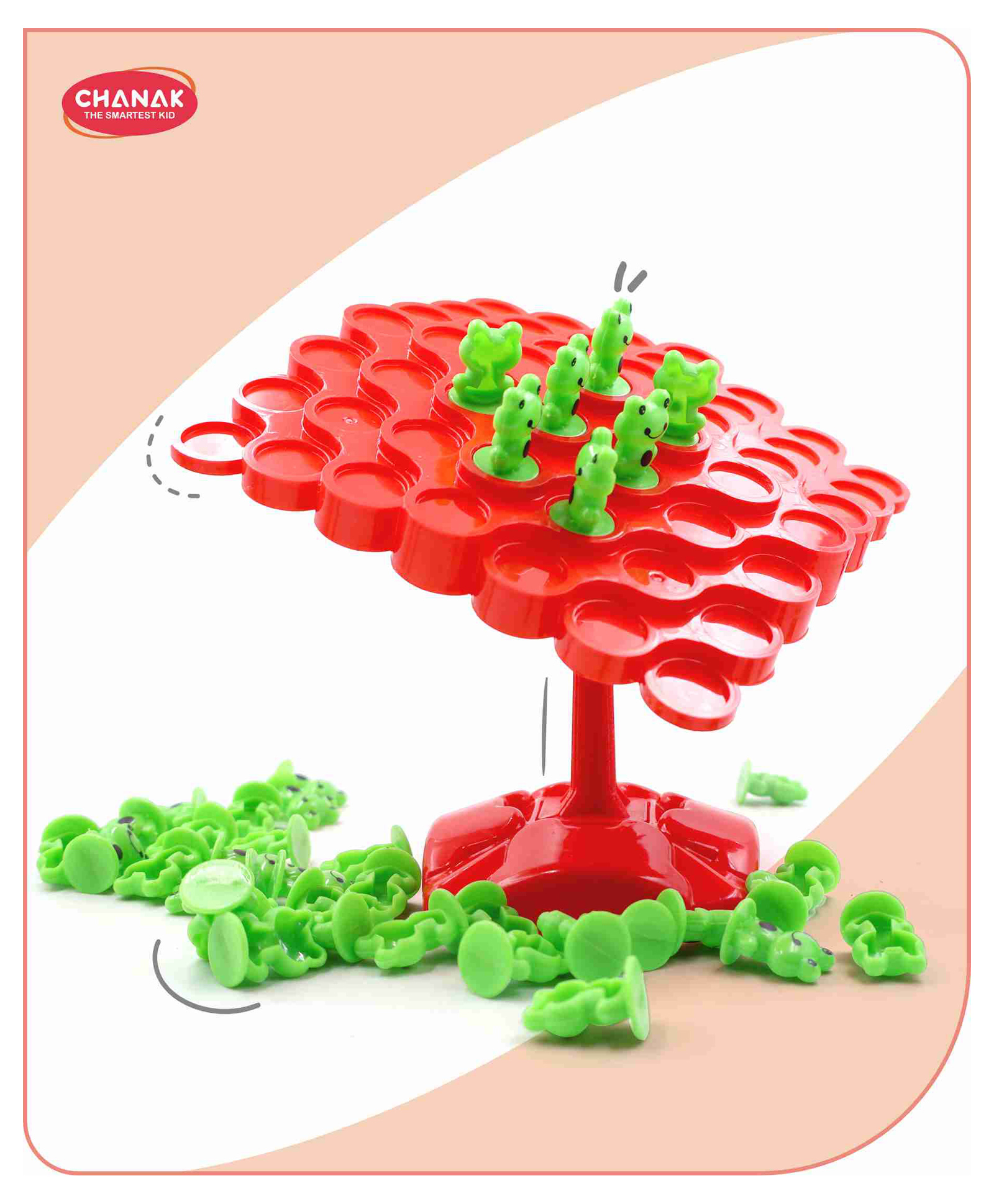 Aditi Toys 50 Pcs Frog Tree Balance Stacking Board Game For Kids Educational Toys Froggy Wobble Swing Stack Balance Game For Boys Girls