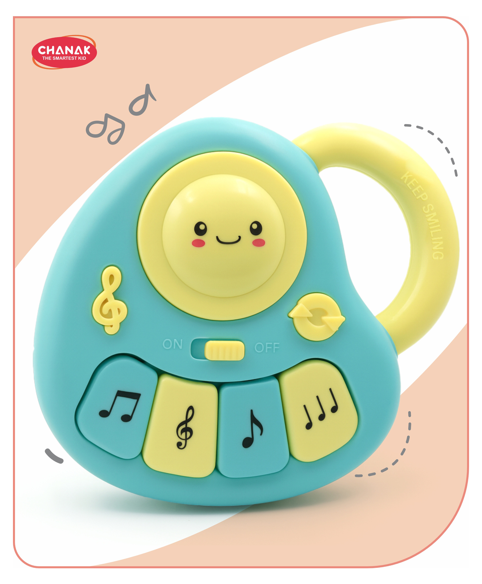 Aditi Toys Baby Piano Musical Infant Toy 4 Key Nodes with 31 Music melodies includes Learning numbers & shapes, Flashing Lights Early Learning Baby Tiny Tunes For Boys Girls (Blue/Yellow)-image-21