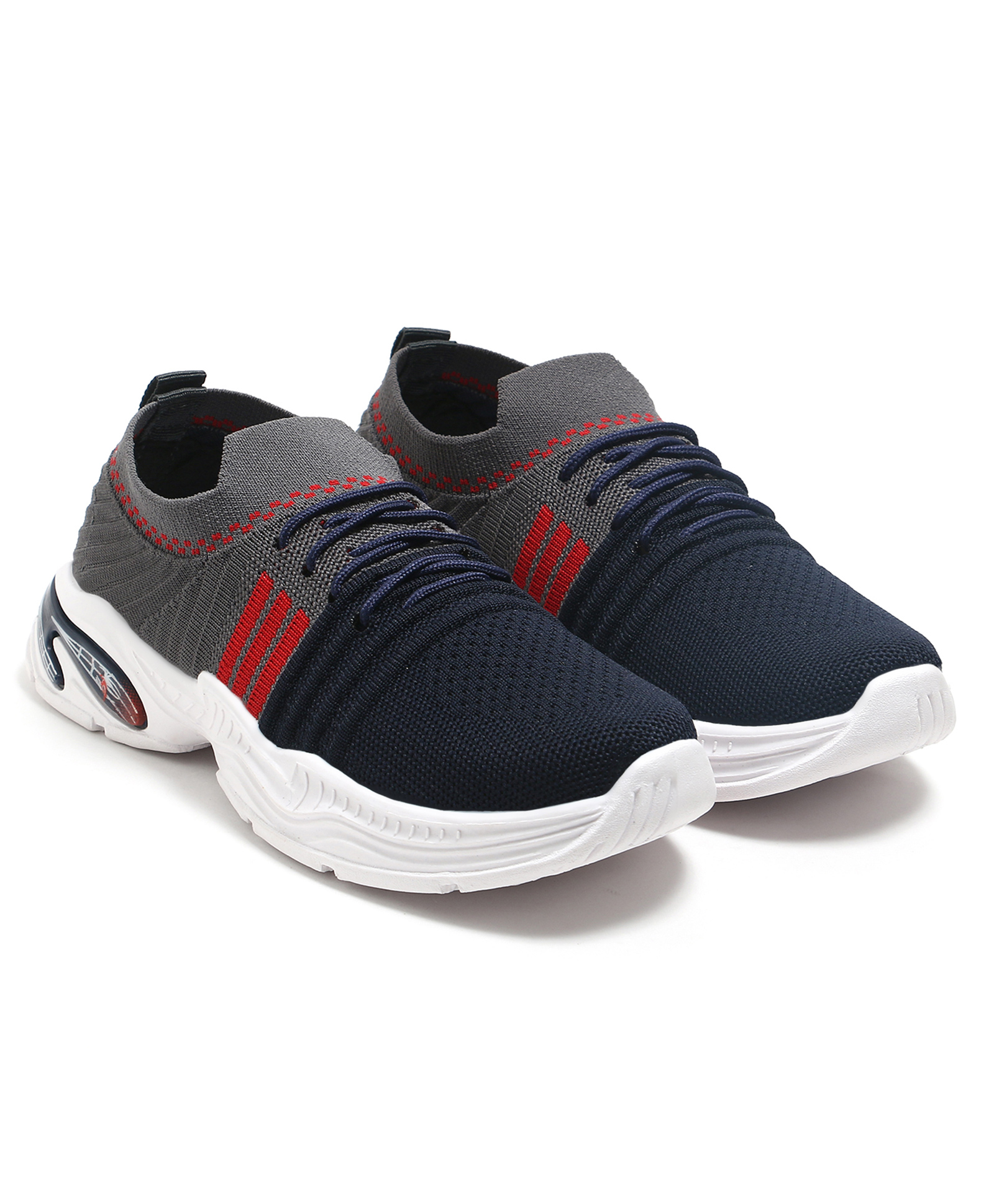 TOMSY CHOICE Colour Blocked With Air Cushion Sole Sports Shoes - Blue-picture-14
