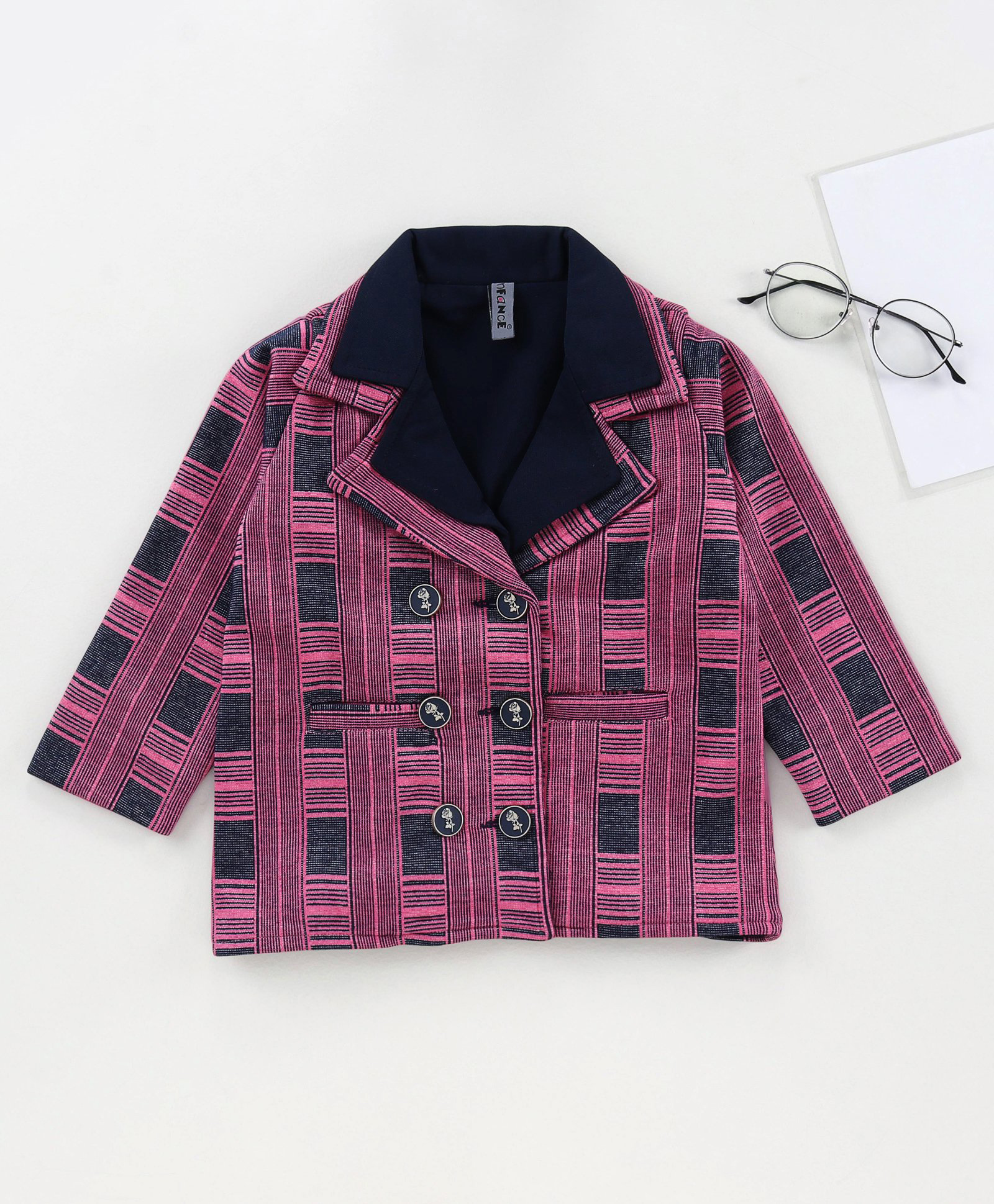 Enfance Full Sleeves Striped Winter Jacket - Rani-picture-31