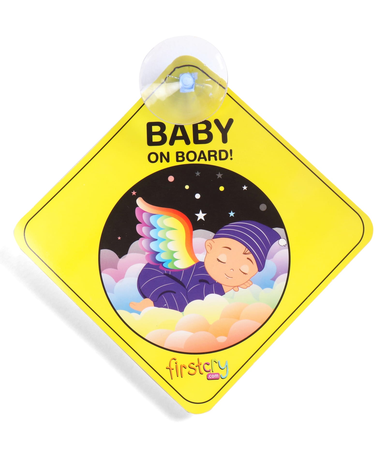 Babyhug Baby On Board Car Sign Yellow| Safety Warning Sign| Durable & Easy to Install| High Visibility| Strong Suction Grip| Compatibly to all Wind Shields-picture-20