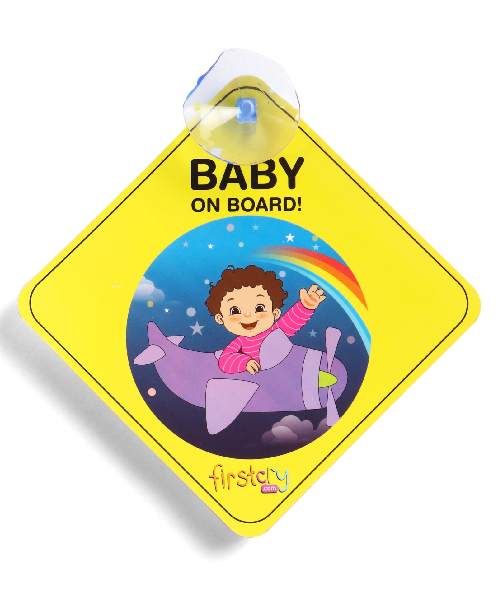 Babyhug Baby On Board Car Sign Yellow| Safety Warning Sign| Durable & Easy to Install| High Visibility| Strong Suction Grip| Compatibly to all Wind Shields-picture-18
