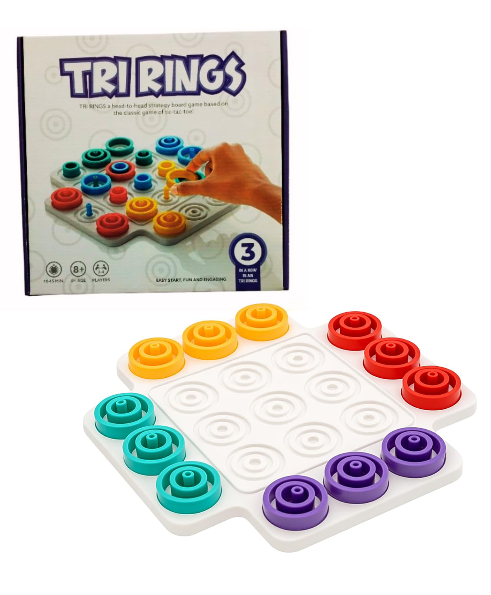 AKN TOYS Strategy Game ,Fun Strategy Board Game for Kids & Adults ,Connect 3 in a Row ,Fast-Paced, Skill-Based Gameplay ,- PACK OF 1 ( COLOR AND DESIGN VARY )-picture-13