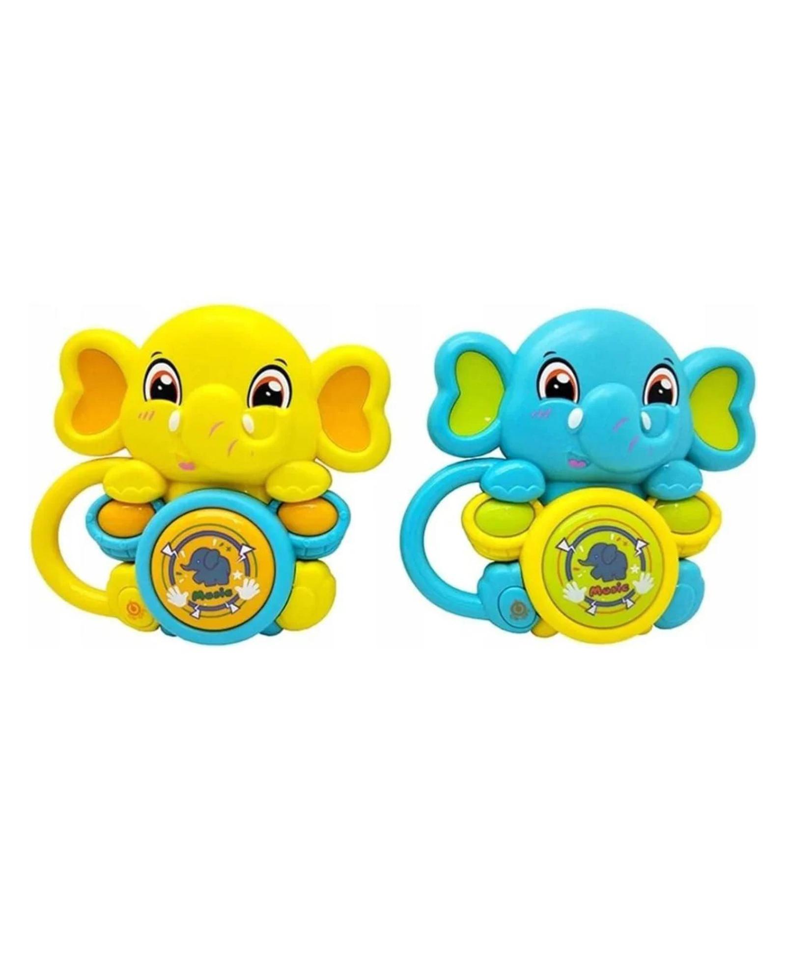 AKN TOYS Elephant Shaped Baby Rattle Musical Preschool Toy for Kids ,Rattling Toy Teether - Colour May Vary-picture-31