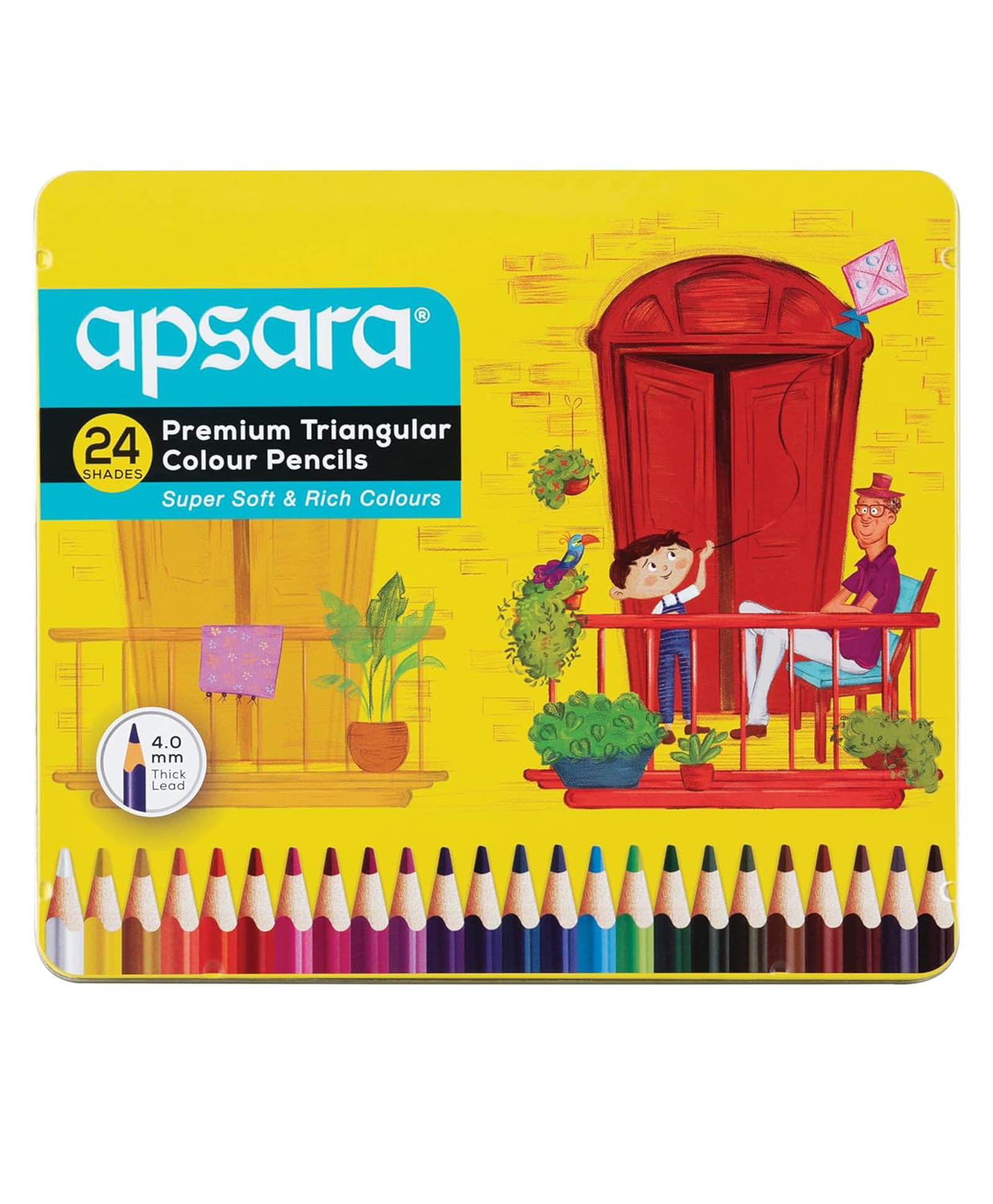 Apsara Premium Triangular Colour Pencil - Pack of 24-picture-11