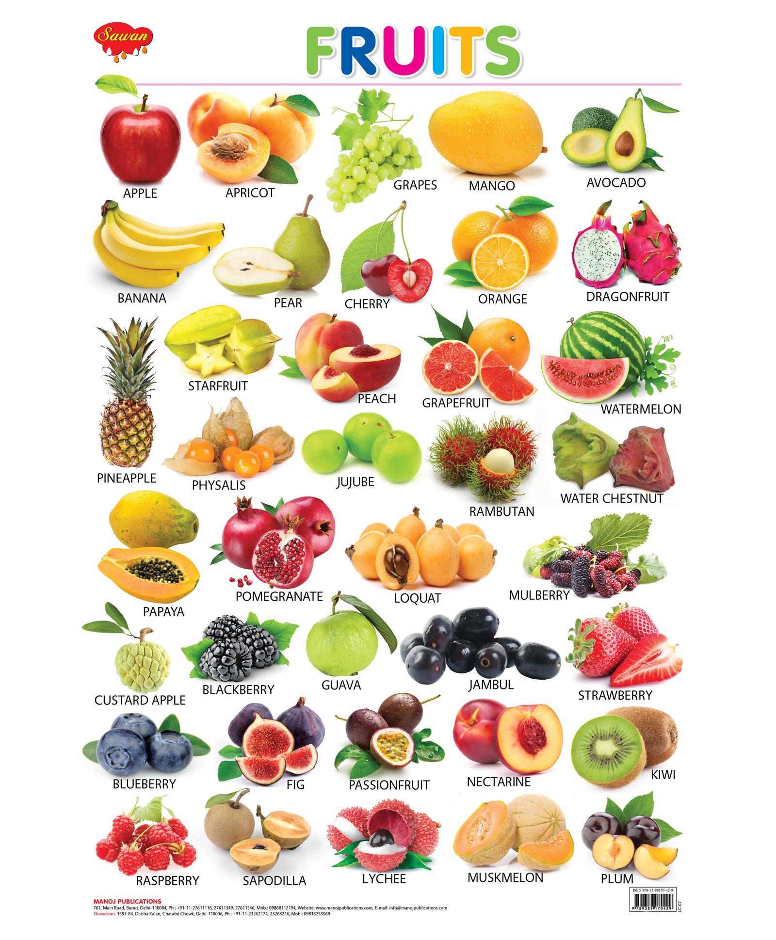 Fruits Wall Chart - English-image-24