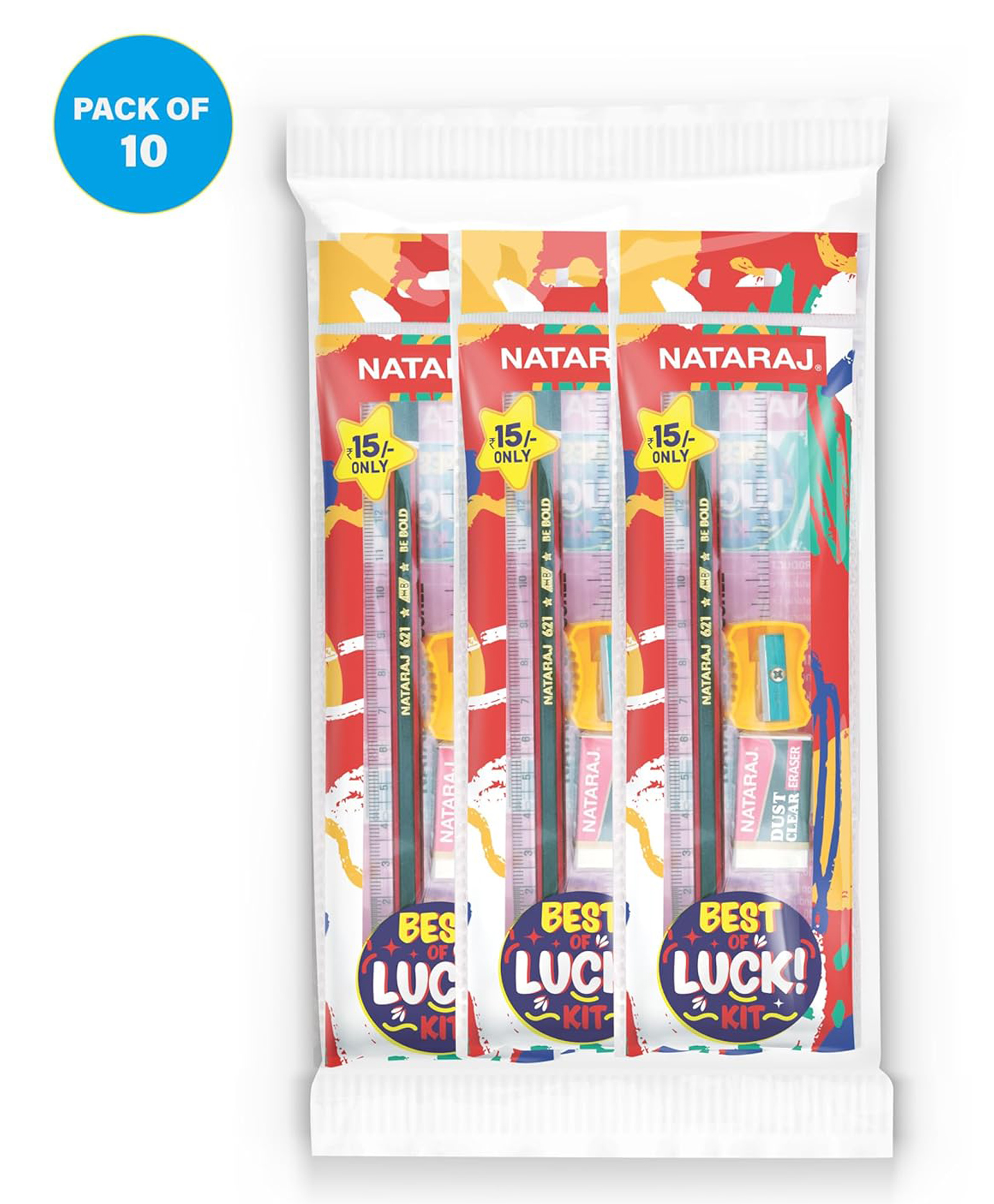 Nataraj Best of Luck Stationary Kit - Pack of 10-picture-17