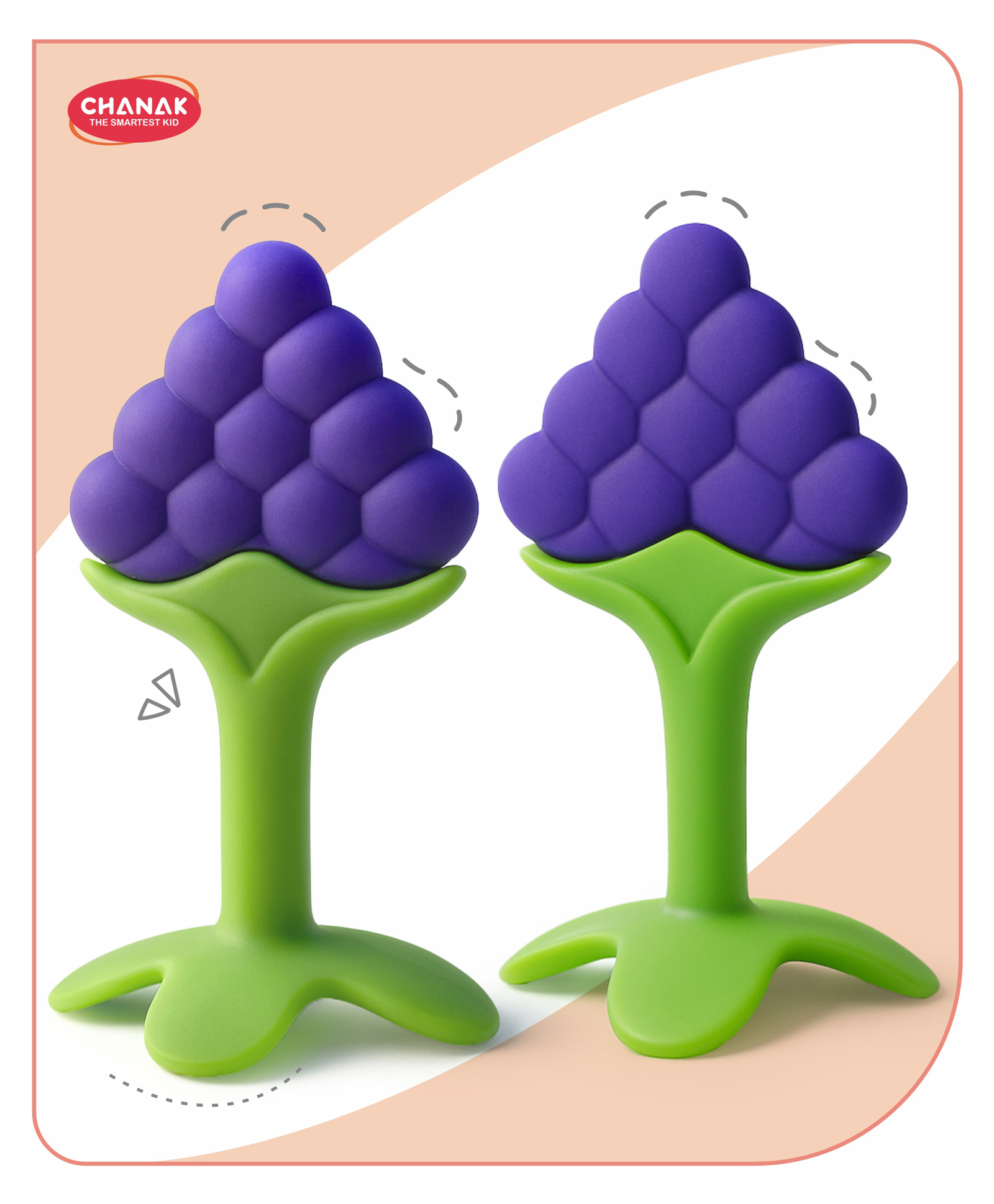 Aditi Toys Baby Silicone Teether, Grape Teether for Toddlers,100% Food Grade Silicone Teether, Non-Toxic & Latex Free Suitable for Kids Above 3 Months, BIS Approved.(Grapes 2)-picture-25