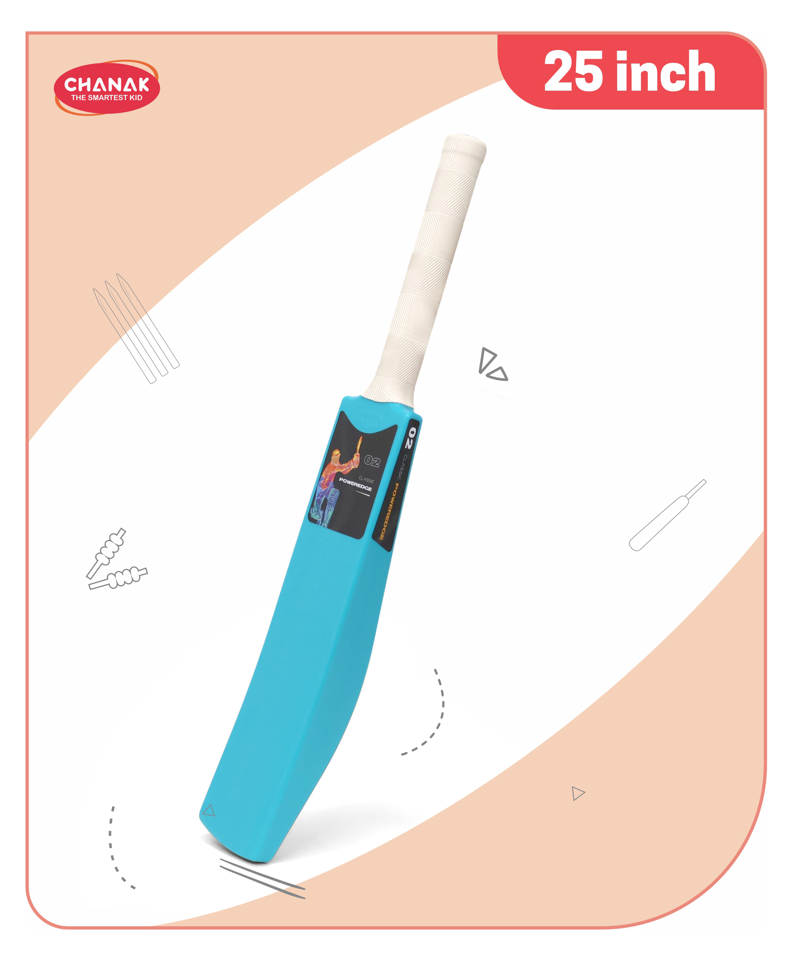 Aditi Toys Poweredge Small Cricket Turf Bat for Boys & Girls, 25.5 inch 1 Cricket Bat for Indoor & Outdoor Activity, Cricket Bat for Kids Above 5 Year (Blue)-image-10