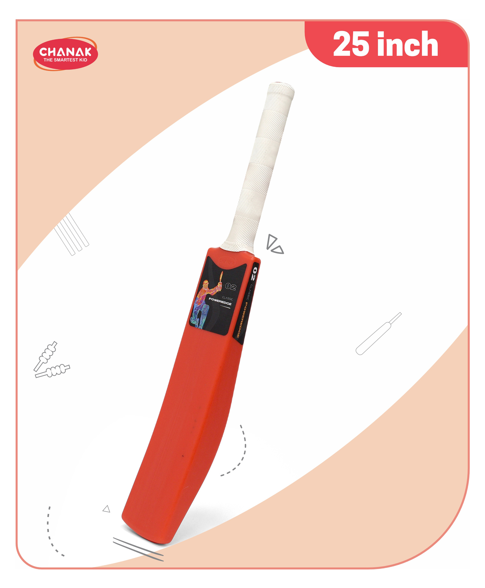 Aditi Toys Poweredge Small Cricket Turf Bat for Boys & Girls, 25.5 inch 1 Cricket Bat for Indoor & Outdoor Activity, Cricket Bat for Kids Above 5 Year (Orange)-image-11