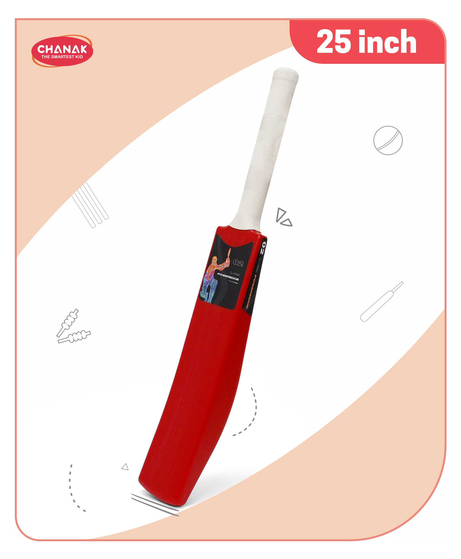 Aditi Toys Poweredge Small Cricket Turf Bat for Boys & Girls, 25.5 inch 1 Cricket Bat for Indoor & Outdoor Activity, Cricket Bat for Kids Above 5 Year (Red)-image-9