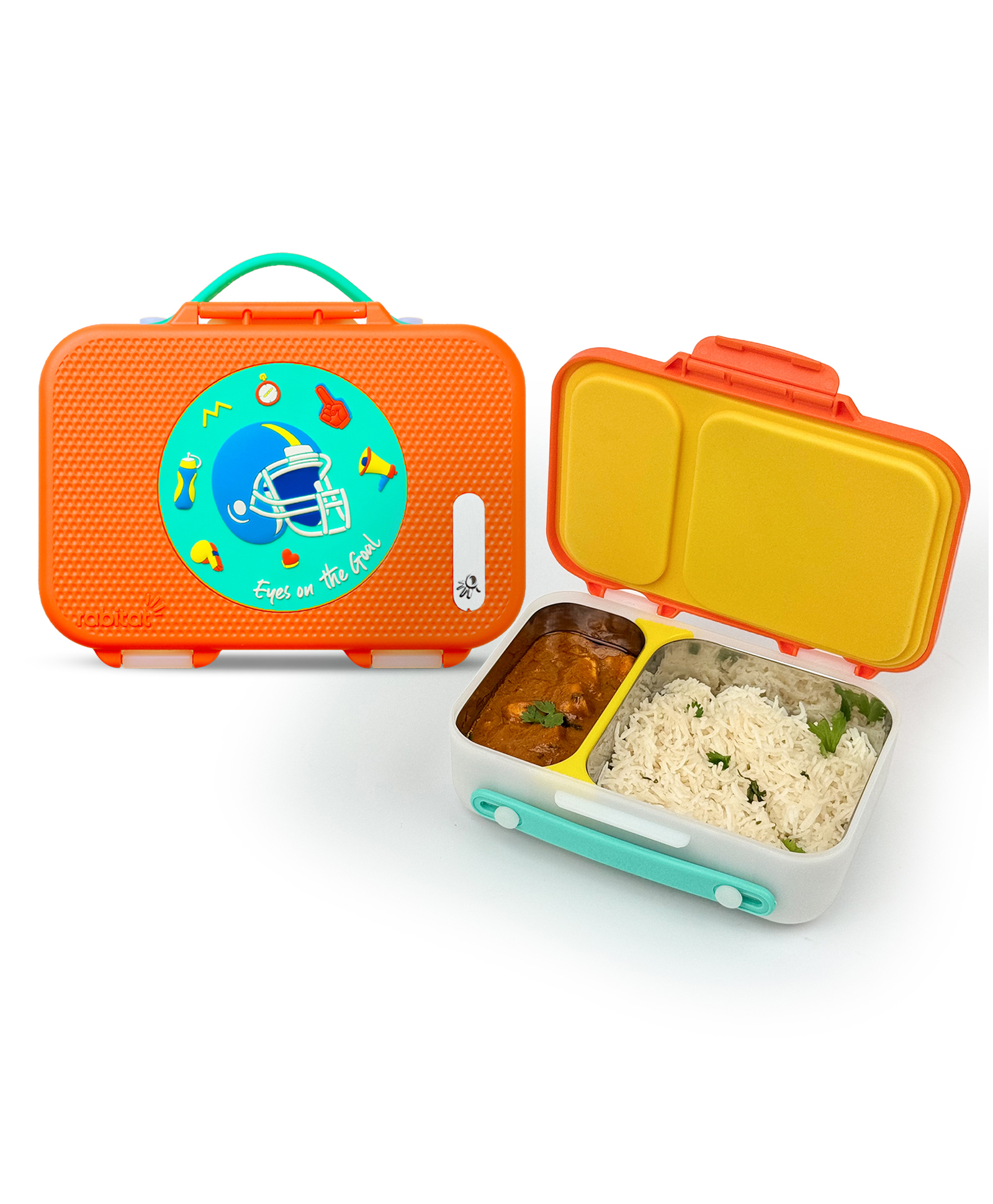 Rabitat Munchbee Pro Stainless Steel Divided Lunch Box - Mad Eye-image-27