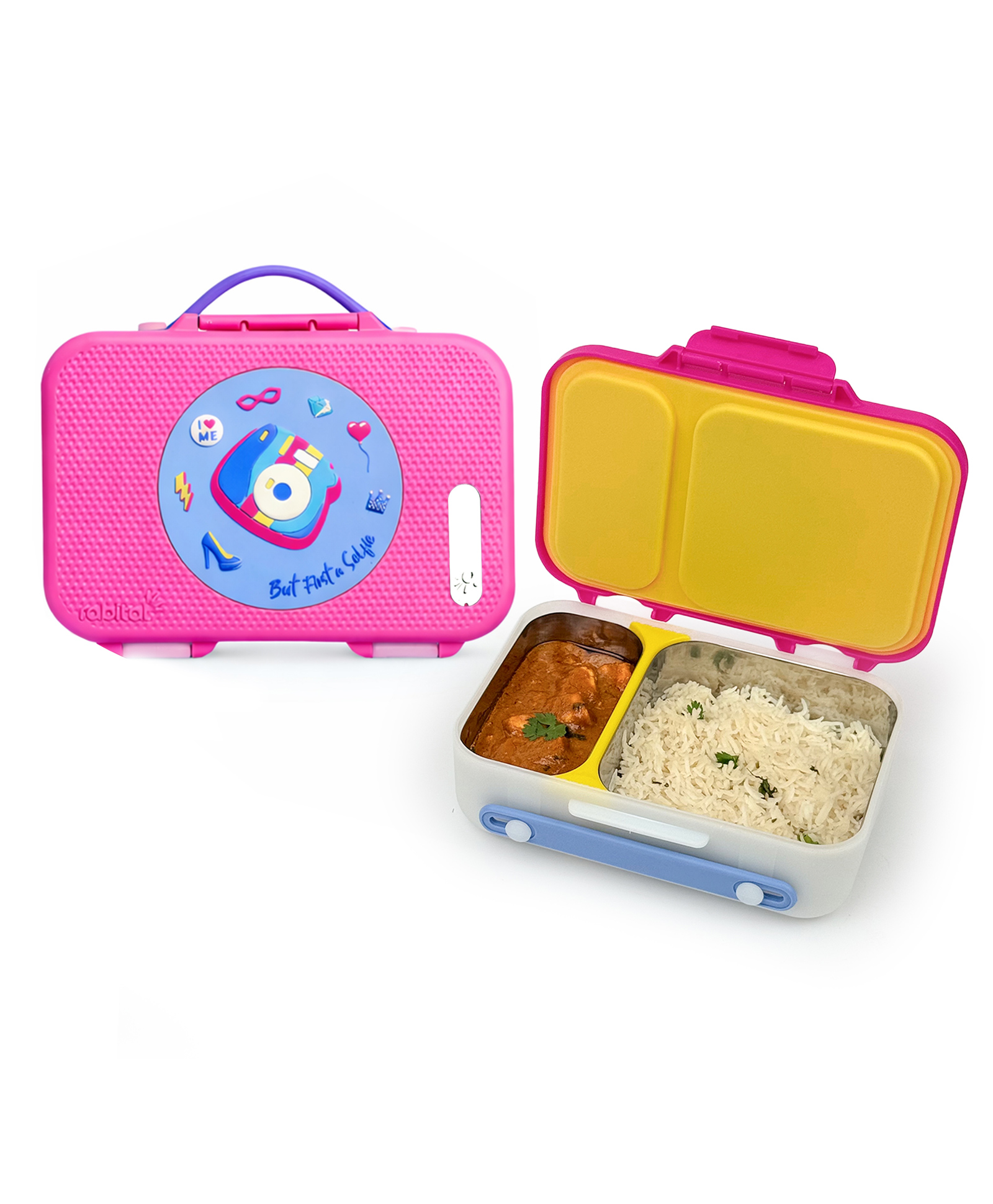 Rabitat Munchbee Pro Stainless Steel Divided Lunch Box - Diva-image-16