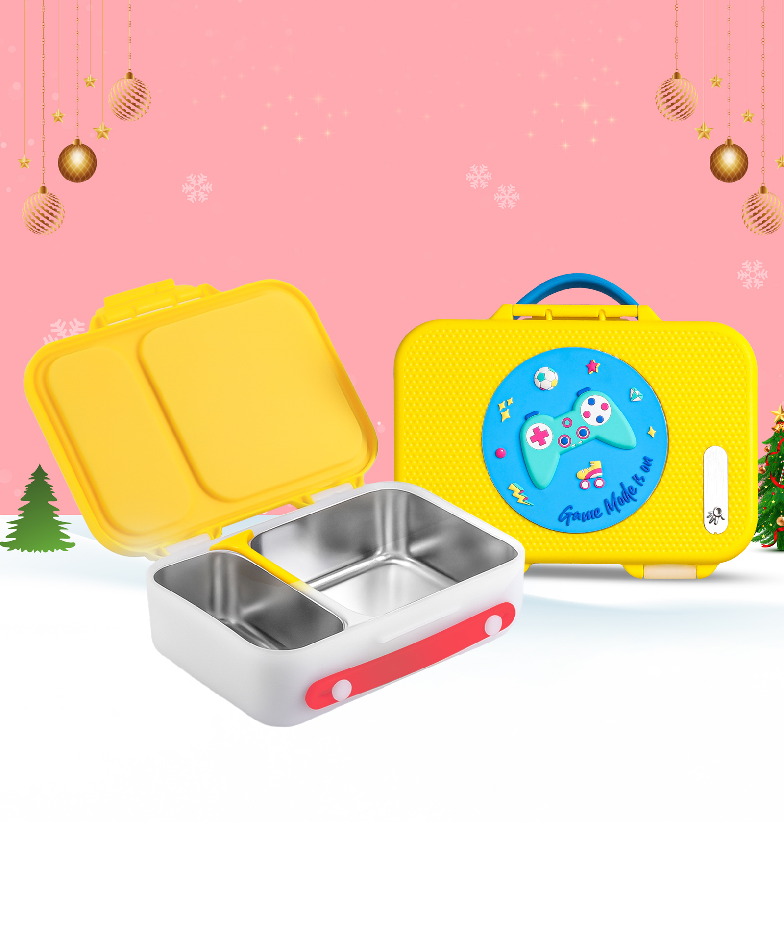 Rabitat Munchbee Pro Stainless Steel Divided Lunch Box - Sparky
