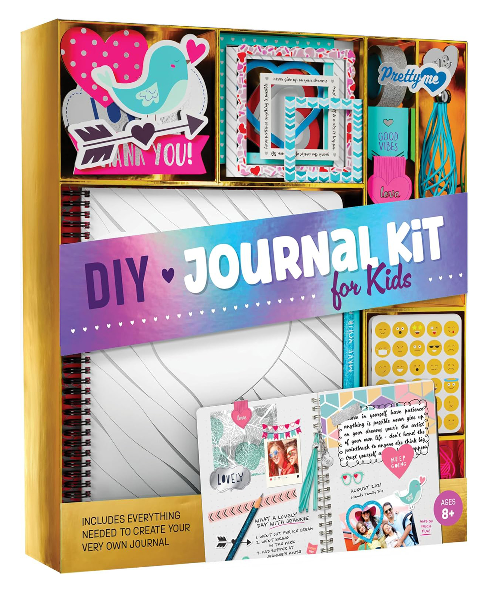 FunBrigade DIY Journal Kit for Girls - DIY Journal Set for Tween & Teen Girls, Stationery Set, Scrapbook & Diary Supplies Set, Journaling Art Crafts Kit, Ideal Gifts for girls-picture-11