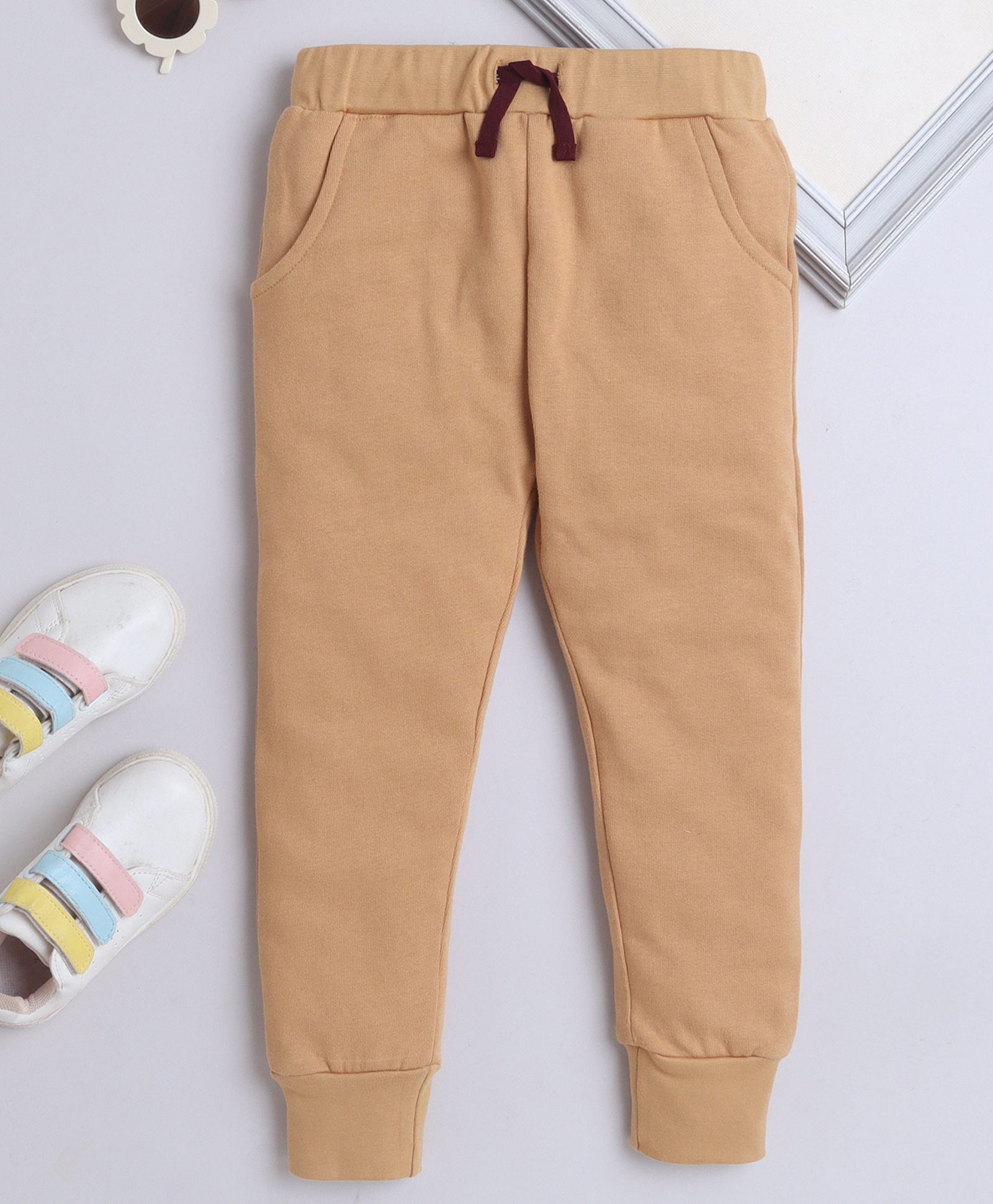 BABY NATION Knitted Knit Solid Joggers - Tan-picture-42