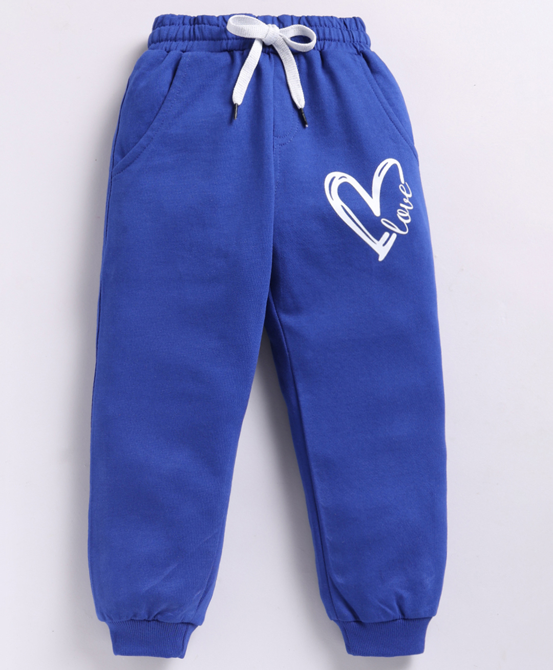Kidcity Cotton Knit Heart Printed Joggers - Navy-picture-26