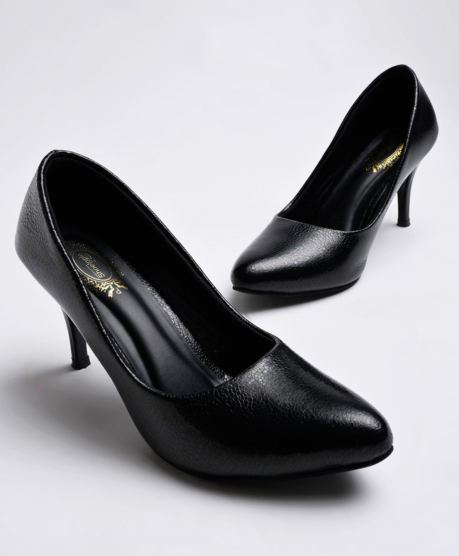 Shoetopia Solid Stiletto Heeled Sandals - Black-picture-42