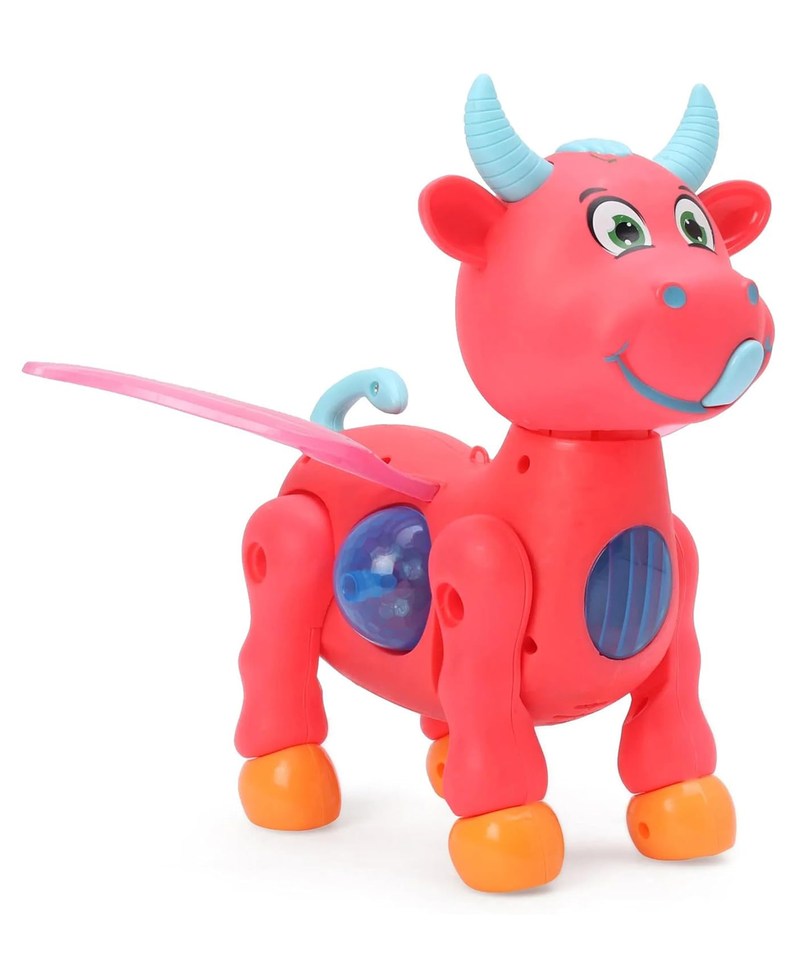 Kids Mandi Musical Dancing Cow Toy | Colorful Light Effects & Fun Music for Kids' Interactive Play - Pink-image-29