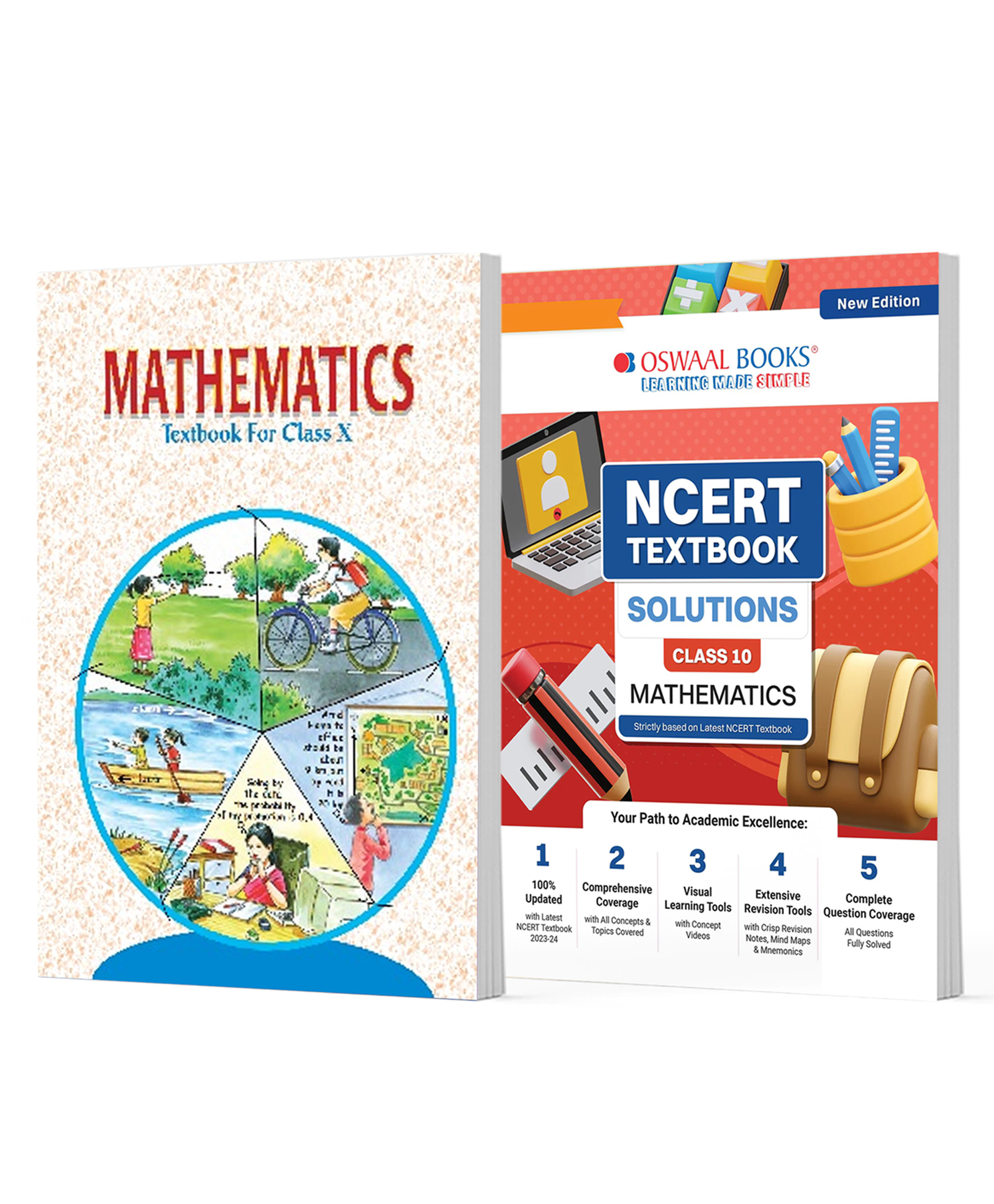 Oswaal Books NCERT Class 10 Mathematics Textbook and Solutions (Set of 2 Books)-image-2