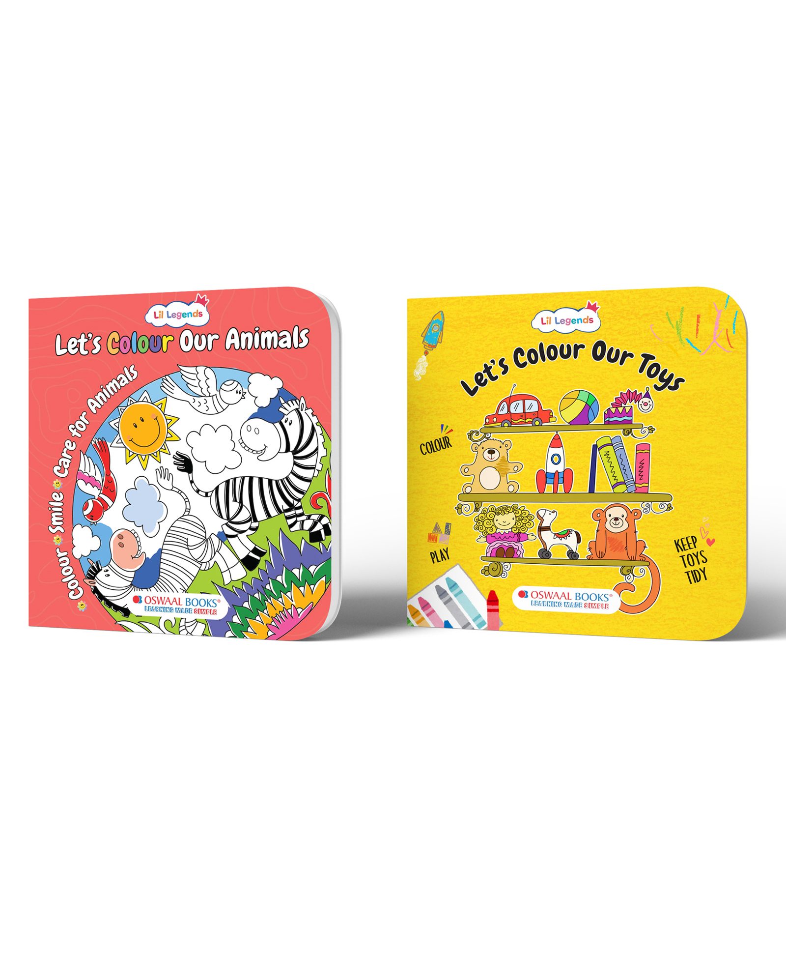 oswaal lil legends Oswaal Books Lil Legends: Let's Colour Animals & Toys 2 Book Colouring Bundle for Kids | Fun Activity Books for Creative Play - English-picture-21