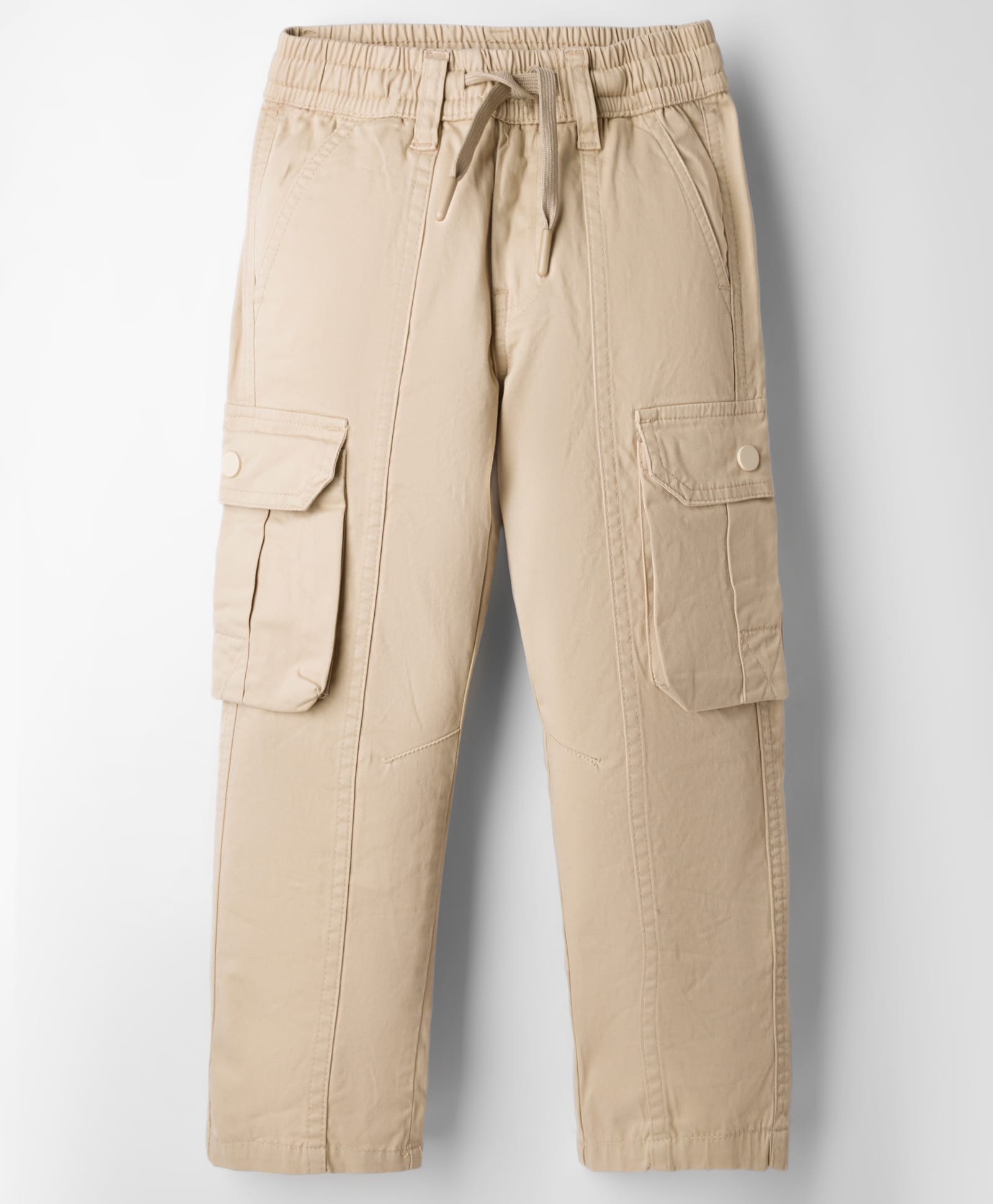 Ruff Cotton Woven Full Length Solid Colour Trouser With Cargo Pocket - Tan-picture-23