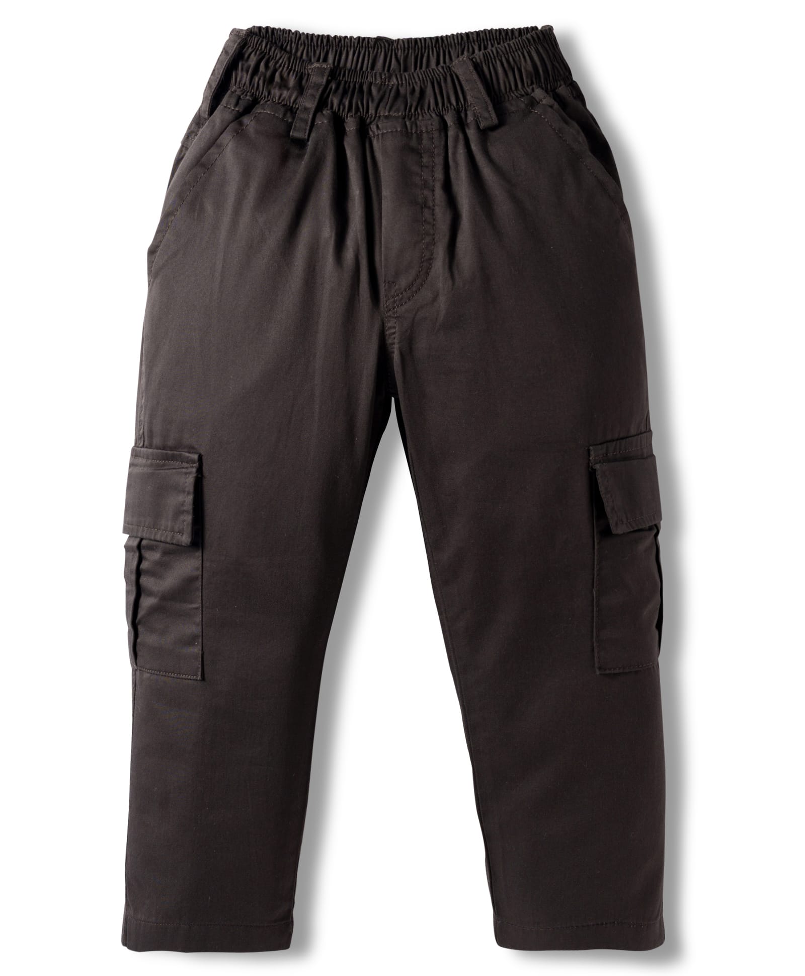 Rikidoos Solid Cargo Pants - Charcoal Grey-image-1