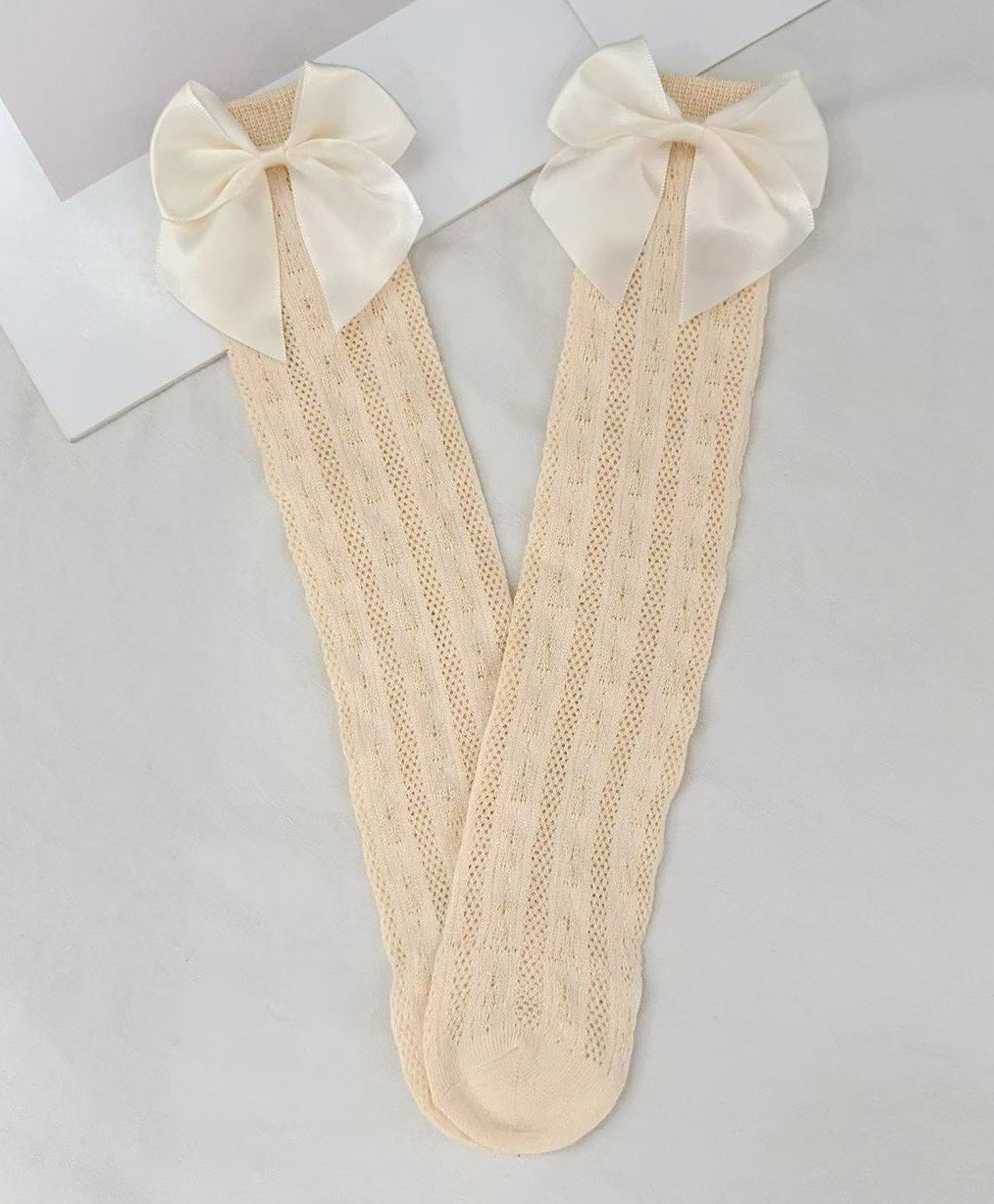 Kidofash Bow Applique Detailed & Self Designed Socks - Brown-picture-45