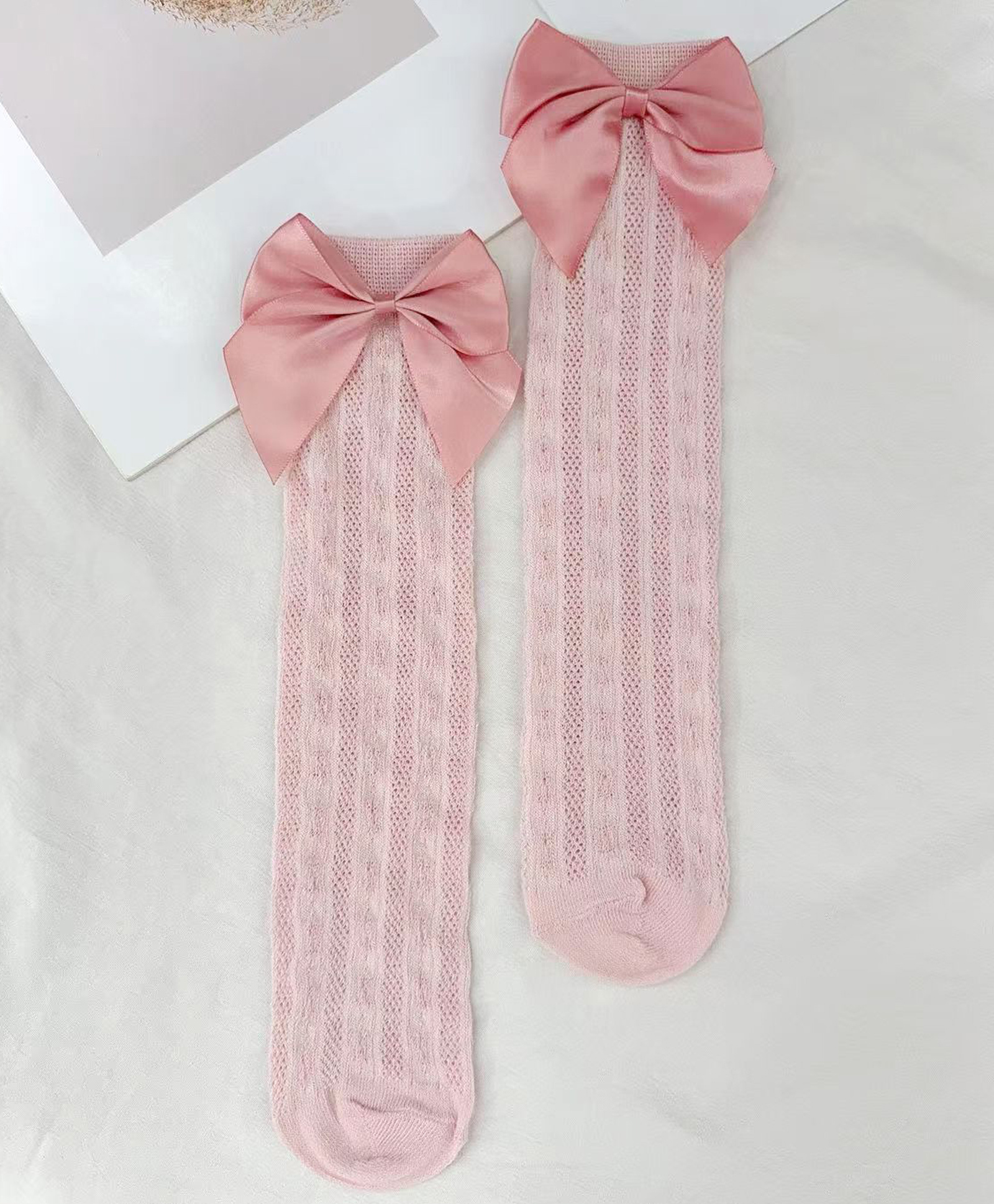 Kidofash Bow Applique Detailed & Self Designed Socks - Pink-image-44