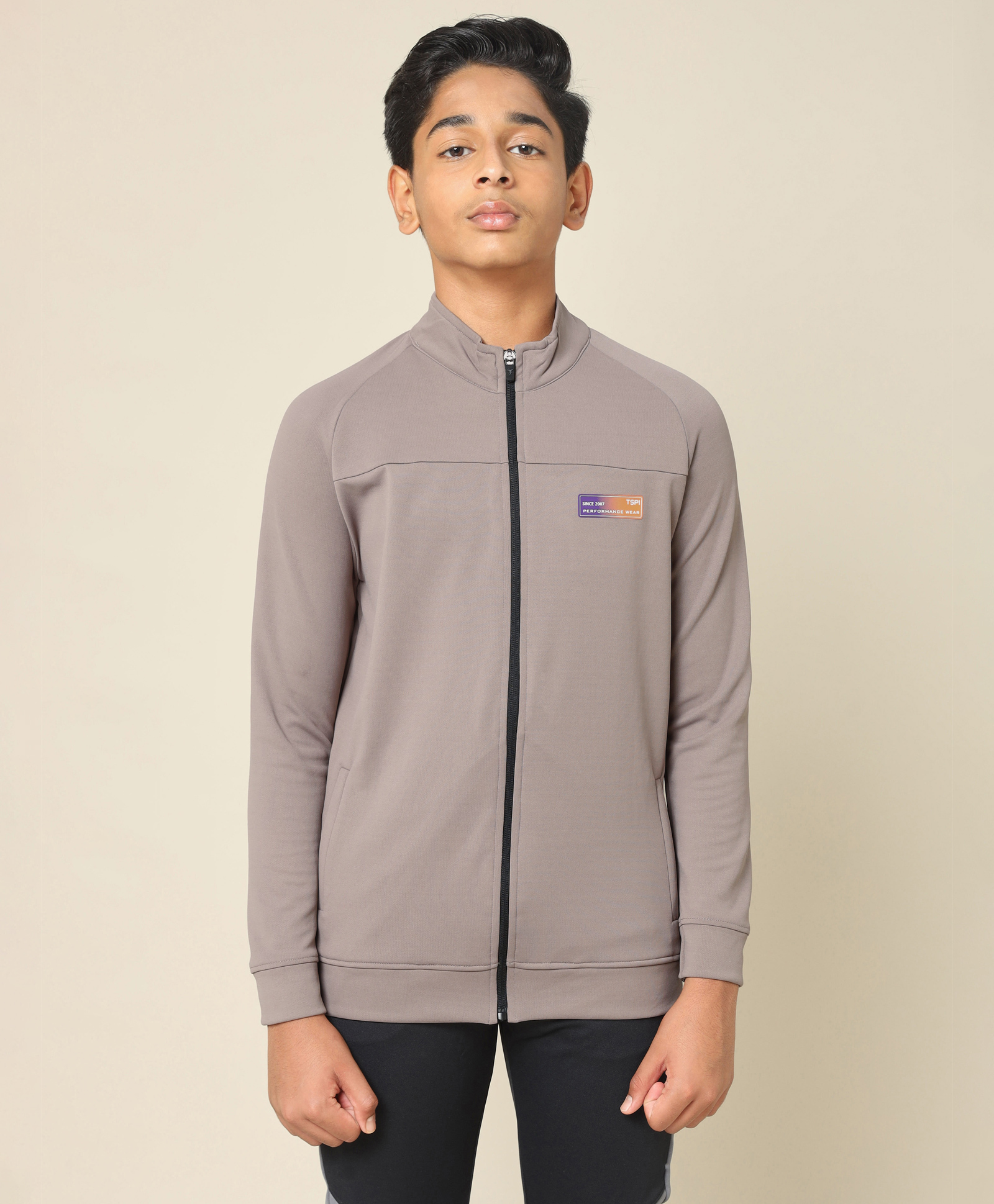 Technosport Knit Full Sleeves Solid Sun Protection & Breathable Windcheater Sports Jacket - Purple-picture-15