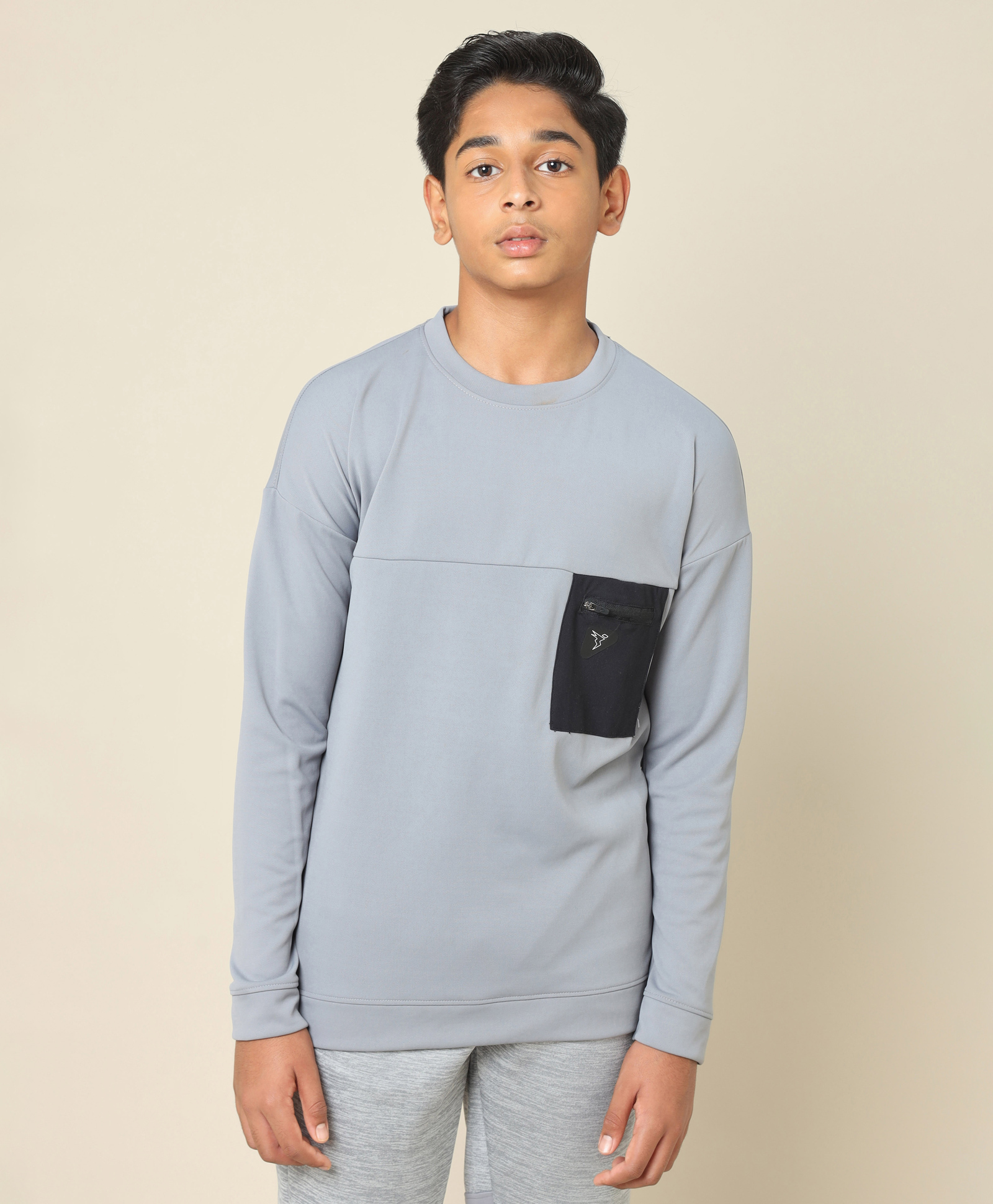 Technosport Knit Solid Quick Dry & Breathable Sports Tee - Grey-picture-14