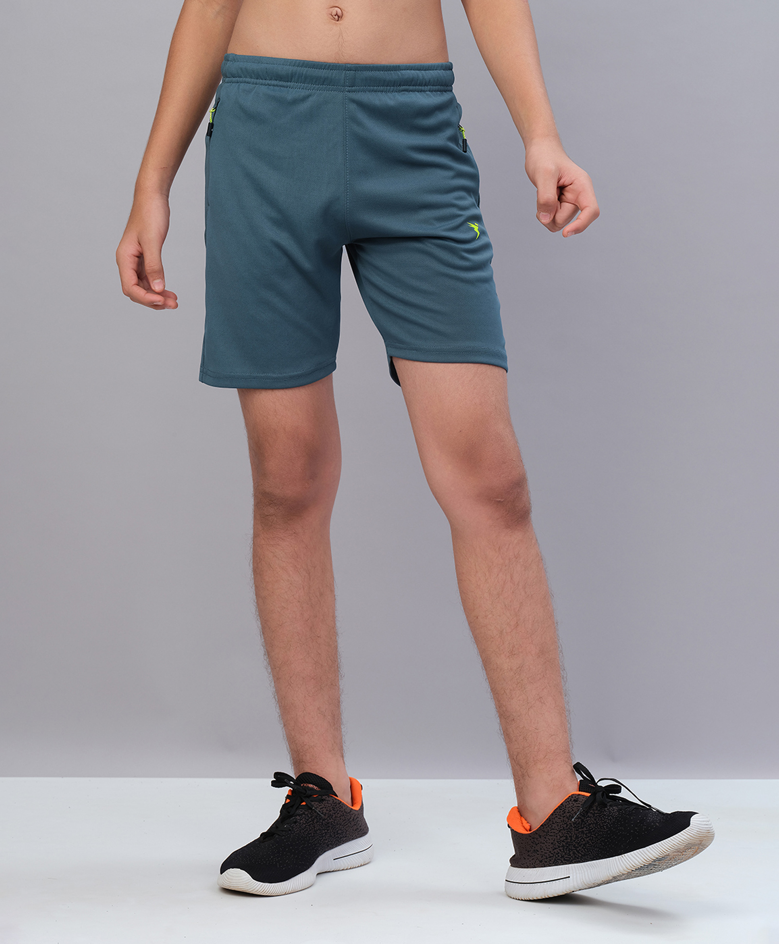 Technosport Knit Solid Dry Fit & Breathable Sports Shorts - Green-picture-32