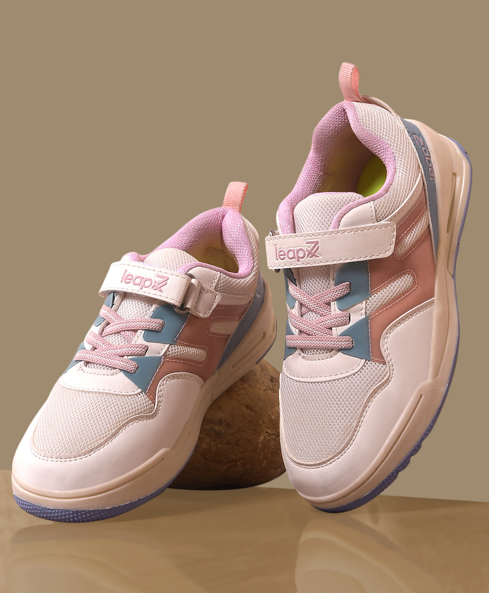 LIBERTY Colour Blocked Velcro Closure Shoes - Peach-image-28