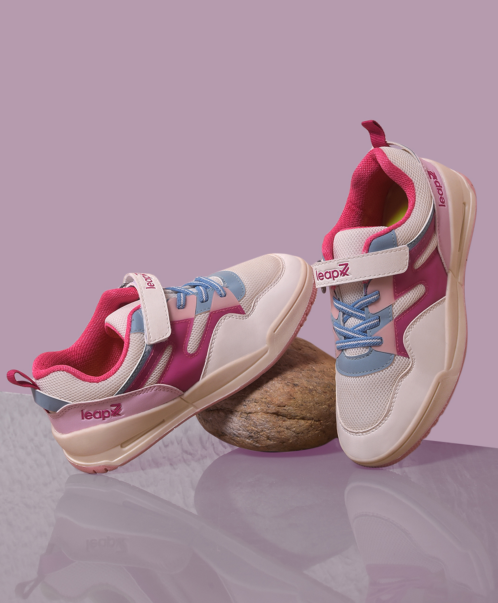 LIBERTY Colour Blocked Velcro Closure Shoes - Pink-picture-17