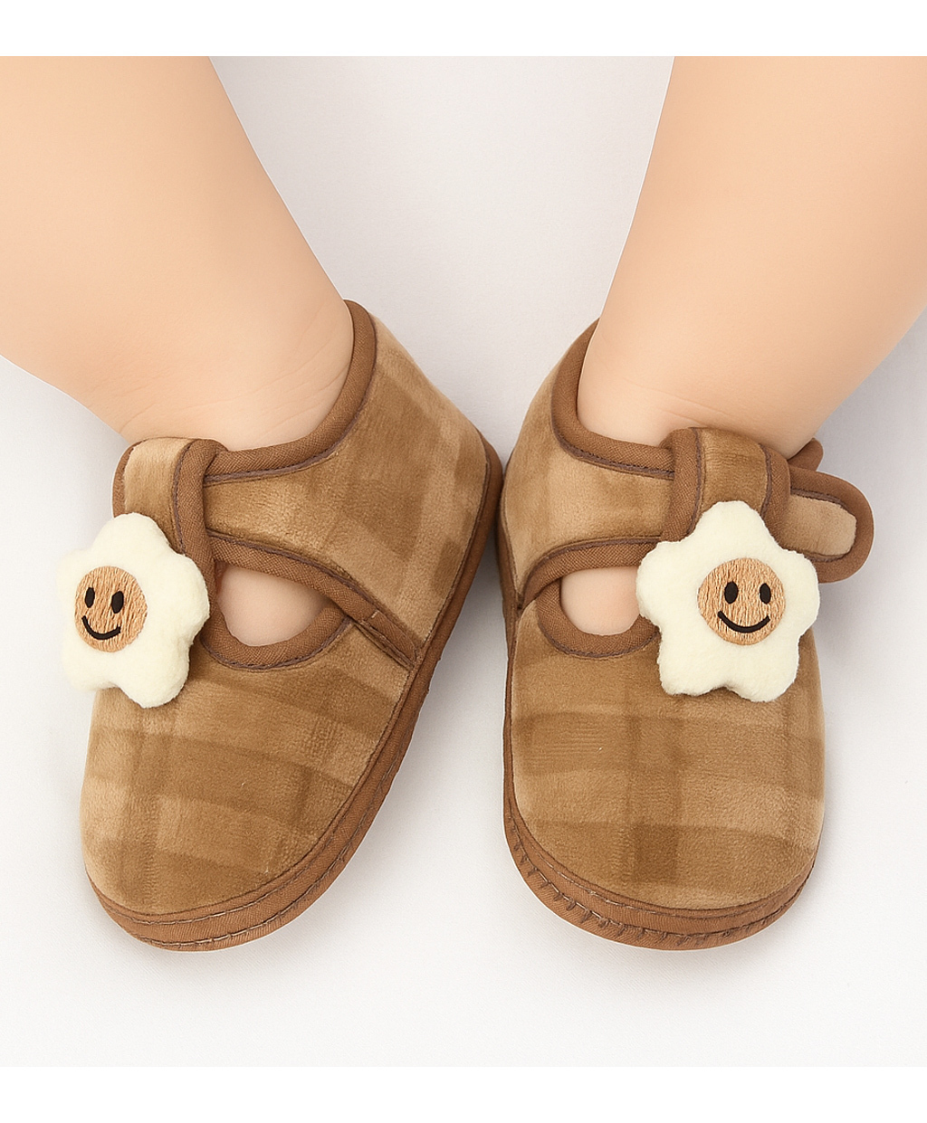 Neska Moda Striped & Star Applique Detailed Booties - Brown-image-15