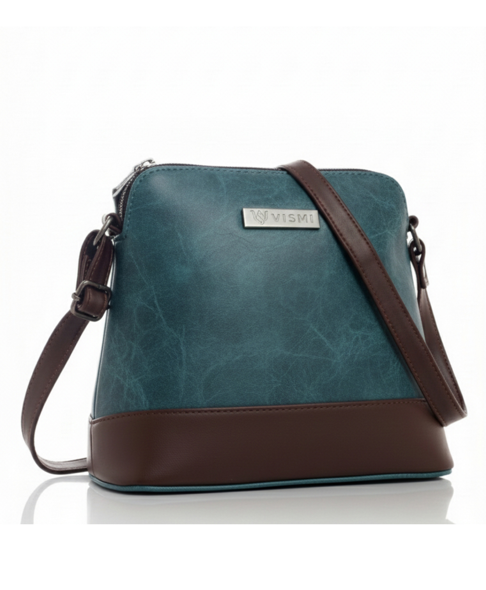 VISMIINTREND Shoulder Bag for Women, Girls Stylish Sling Crossbody Bag for Travel, Office & Reguler Use Pu Leather Handbag with Adjustable Strap - Teal-image-2