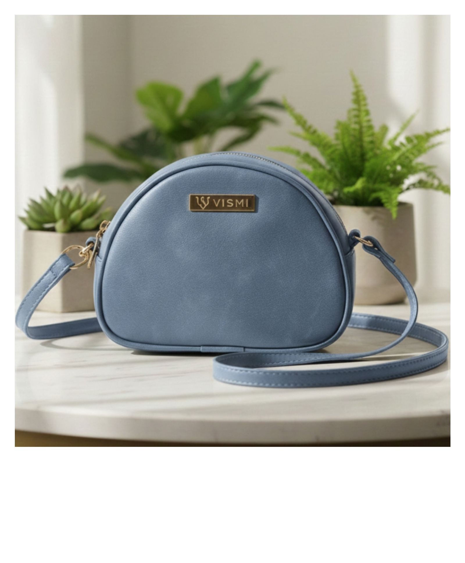 VISMIINTREND Women Crossbody Bag Stylish Travel Mini Sling Bag with Adjustable Strap Premium Quality Pu Leather Girls Shoulder Bag - Sky Blue-picture-25
