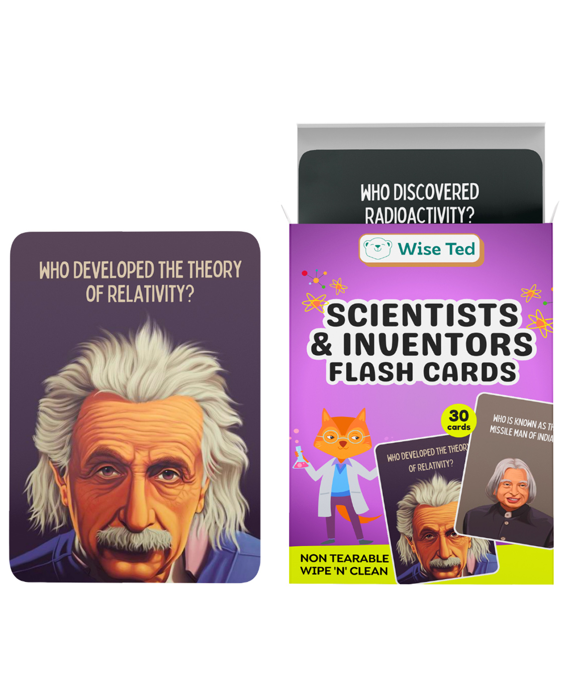 WiseTed Scientist Flash Cards - 30 cards-image-18