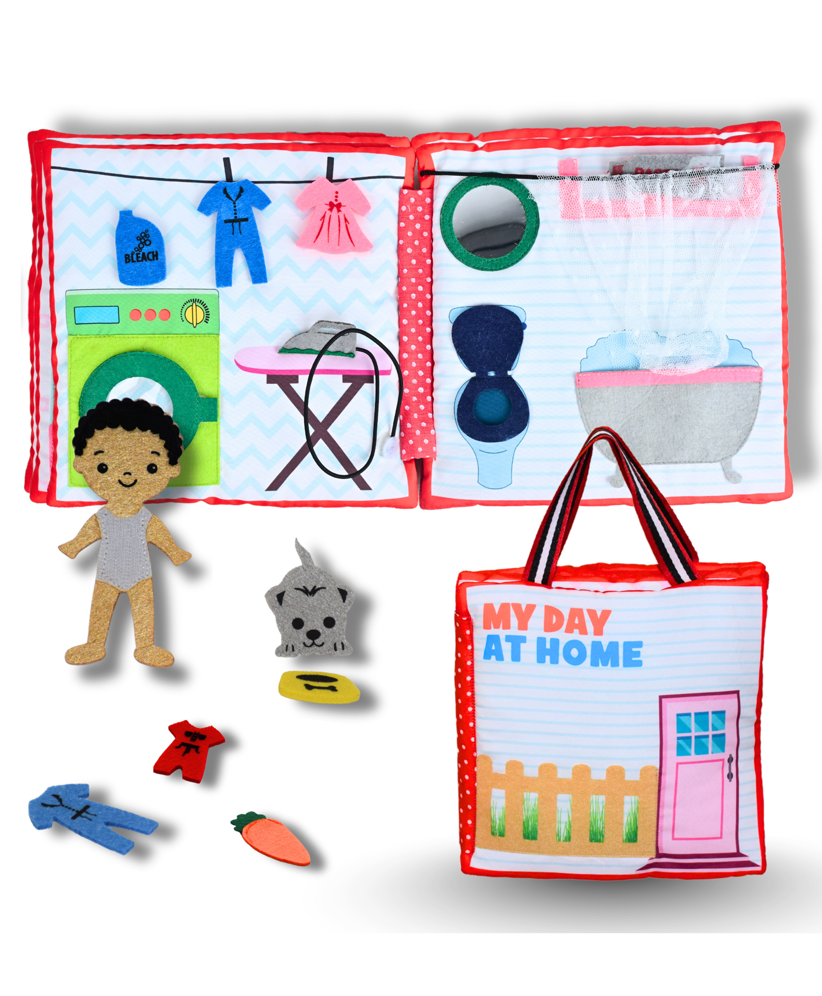Quiet Book for Boys | Ideal Toy for Kids Aged 2 to 4 Years | Pretend Play Toy | Montessori Busy Book | Features Over 40 Activities - English-image-25