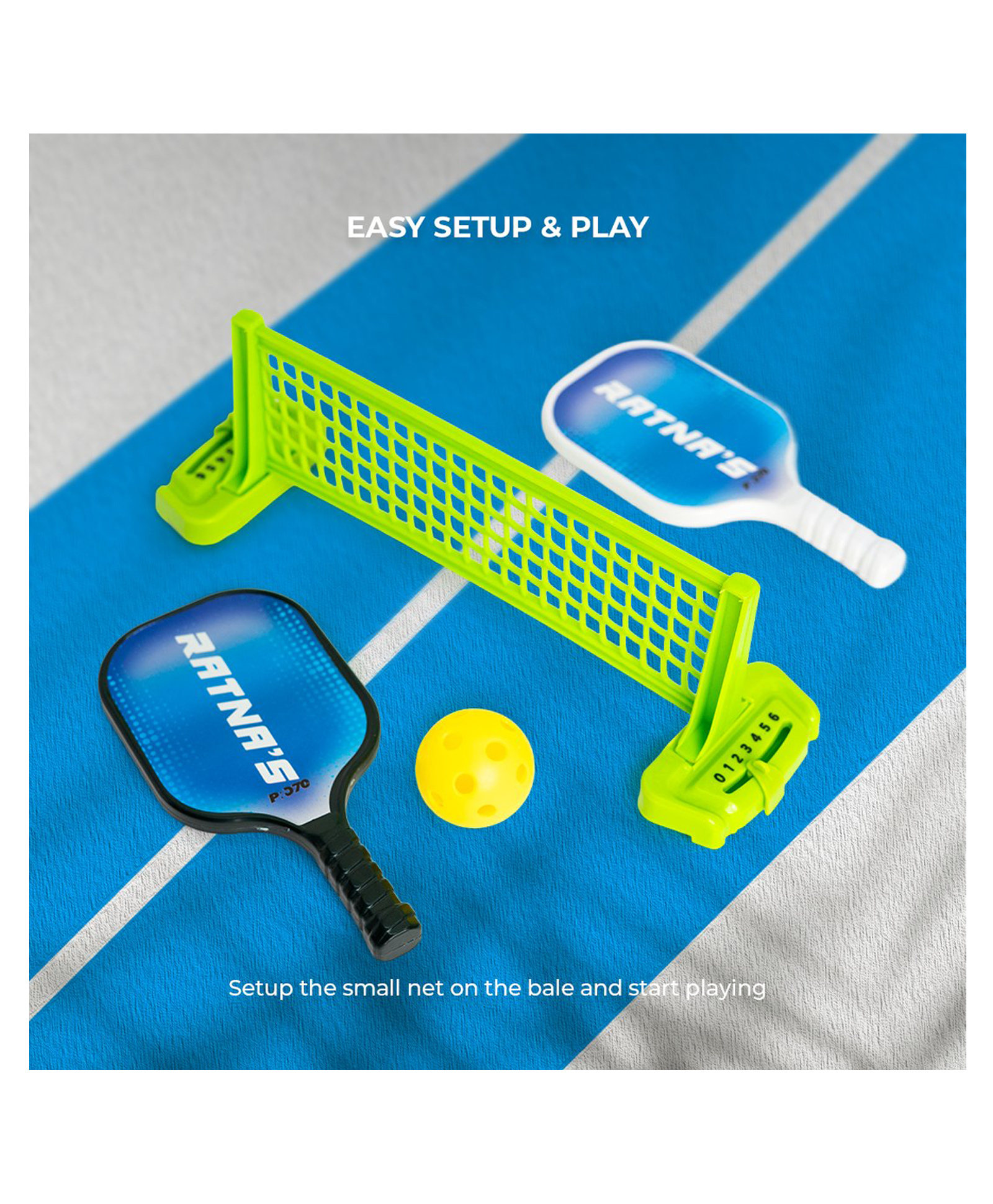 Ratnas Pickle Ball Table Top - Multicolor-image-41