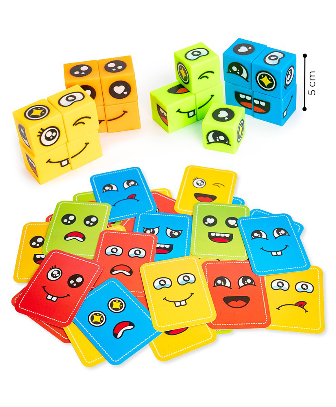 Ratnas Face Twist Mind Puzzle Cubes Fun with Faces & Emotions - Multicolor-image-9